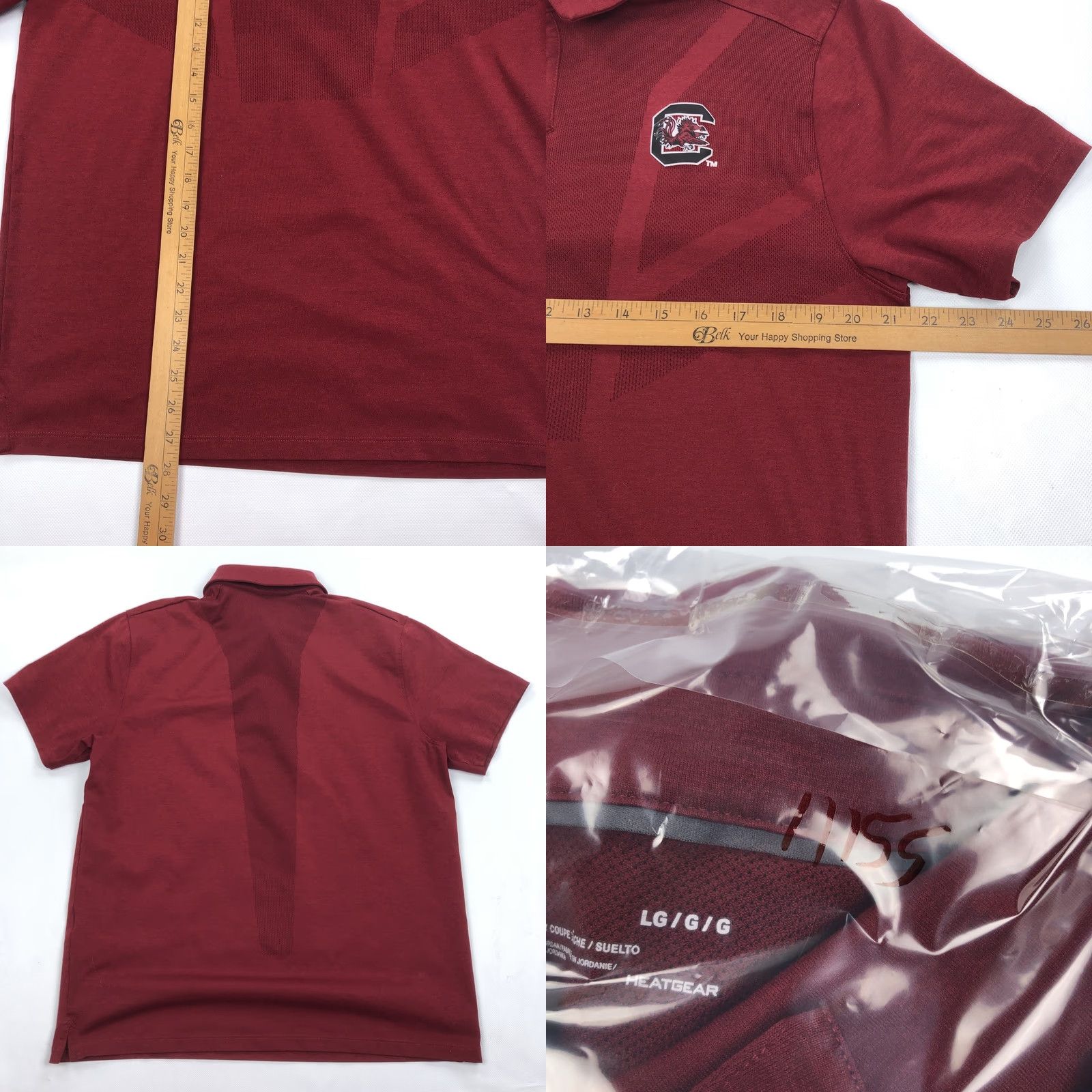 Under Armour Under Armour HeatGear Polo Shirt Red South Carolina Gamecocks Mens L Loose Fit Shirt Polo Size US L / EU 52-54 / 3 - 8 Thumbnail