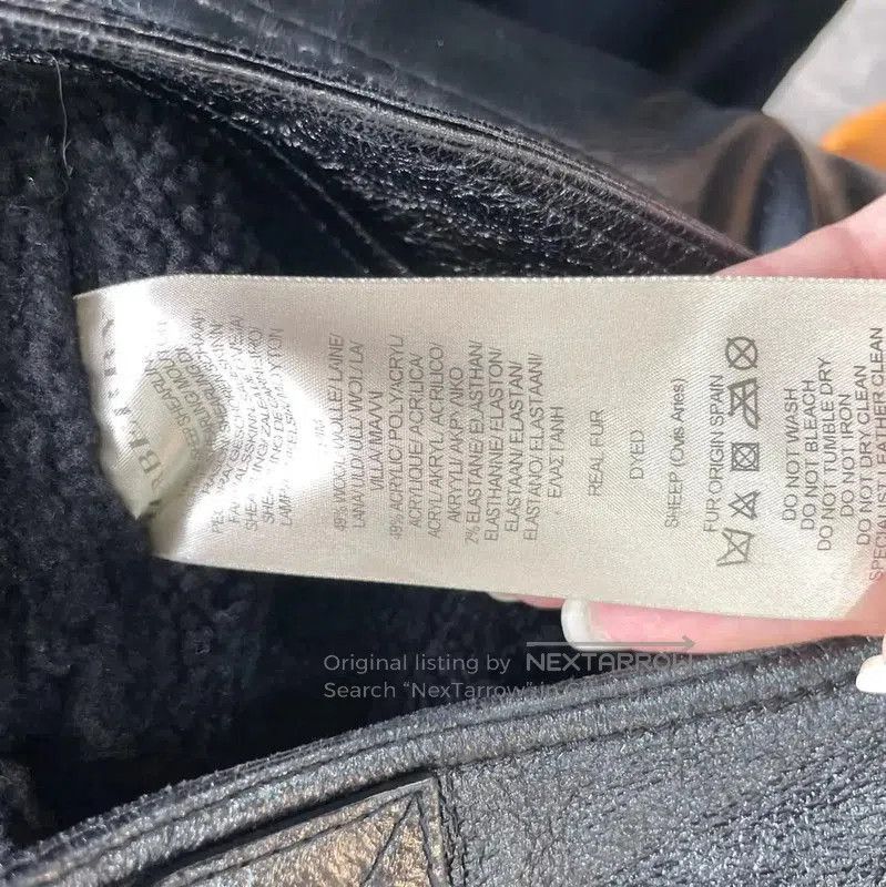 Burberry Burberry Black Leather Women's Jacket. Size M / US 6-8 / IT 42-44 - 7 Thumbnail