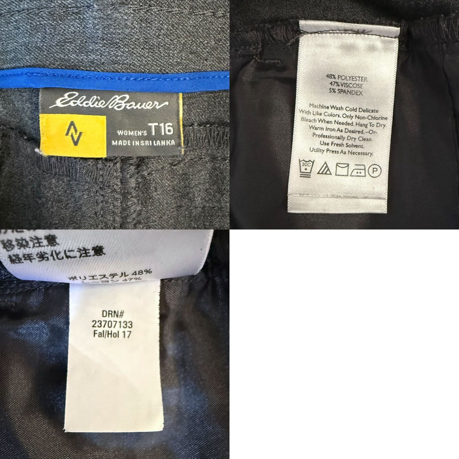 Eddie Bauer VINTAGE Eddie Bauer Travex Dress Pants Gray Women's Size T16 Office Career Work Business Size 38" / US 16 / IT 52 - 8 Thumbnail