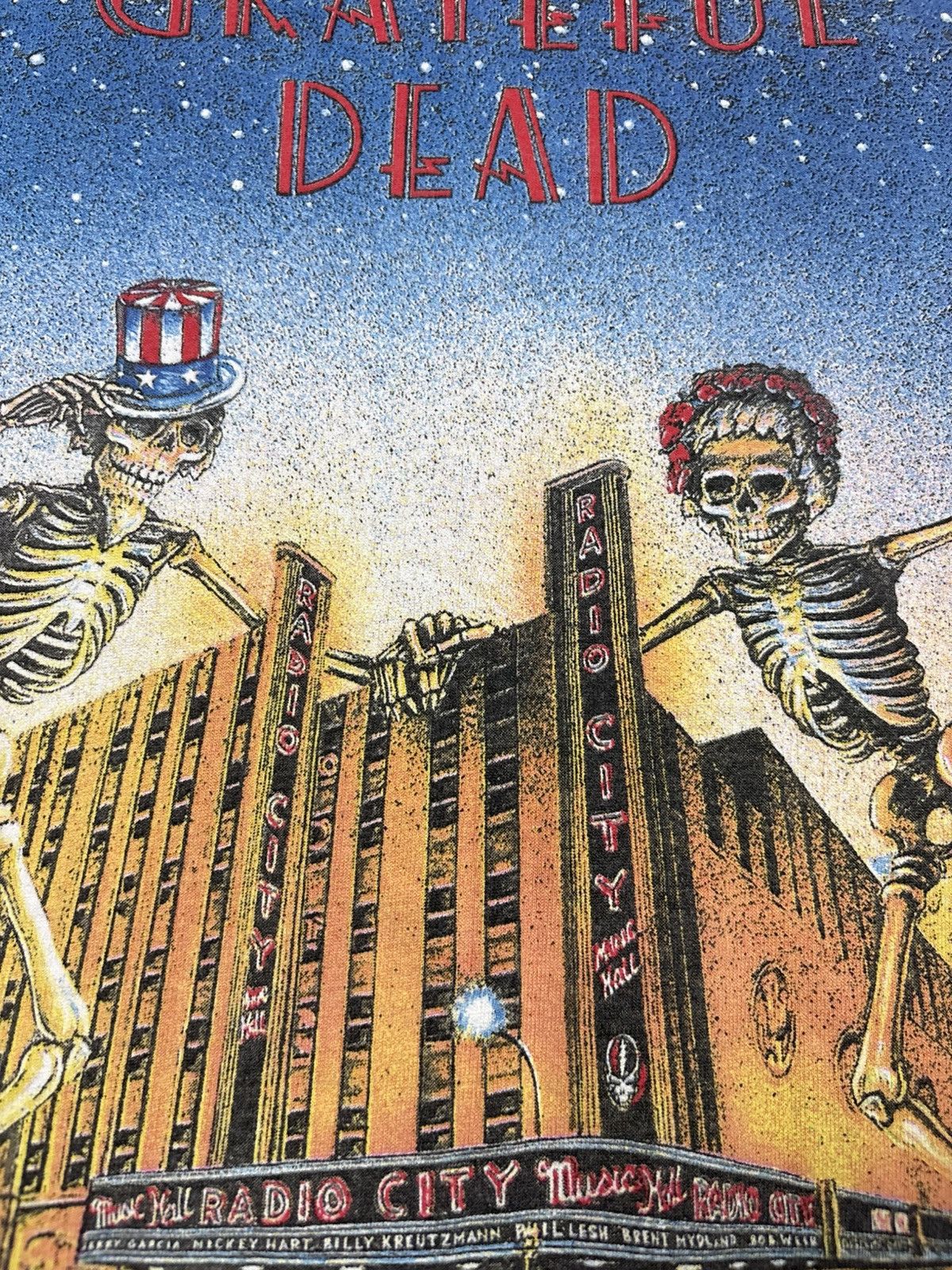 Band Tees Vintage 1995 Grateful Dead New York Radio City T-Shirt 90s Size US XL / EU 56 / 4 - 14 Thumbnail