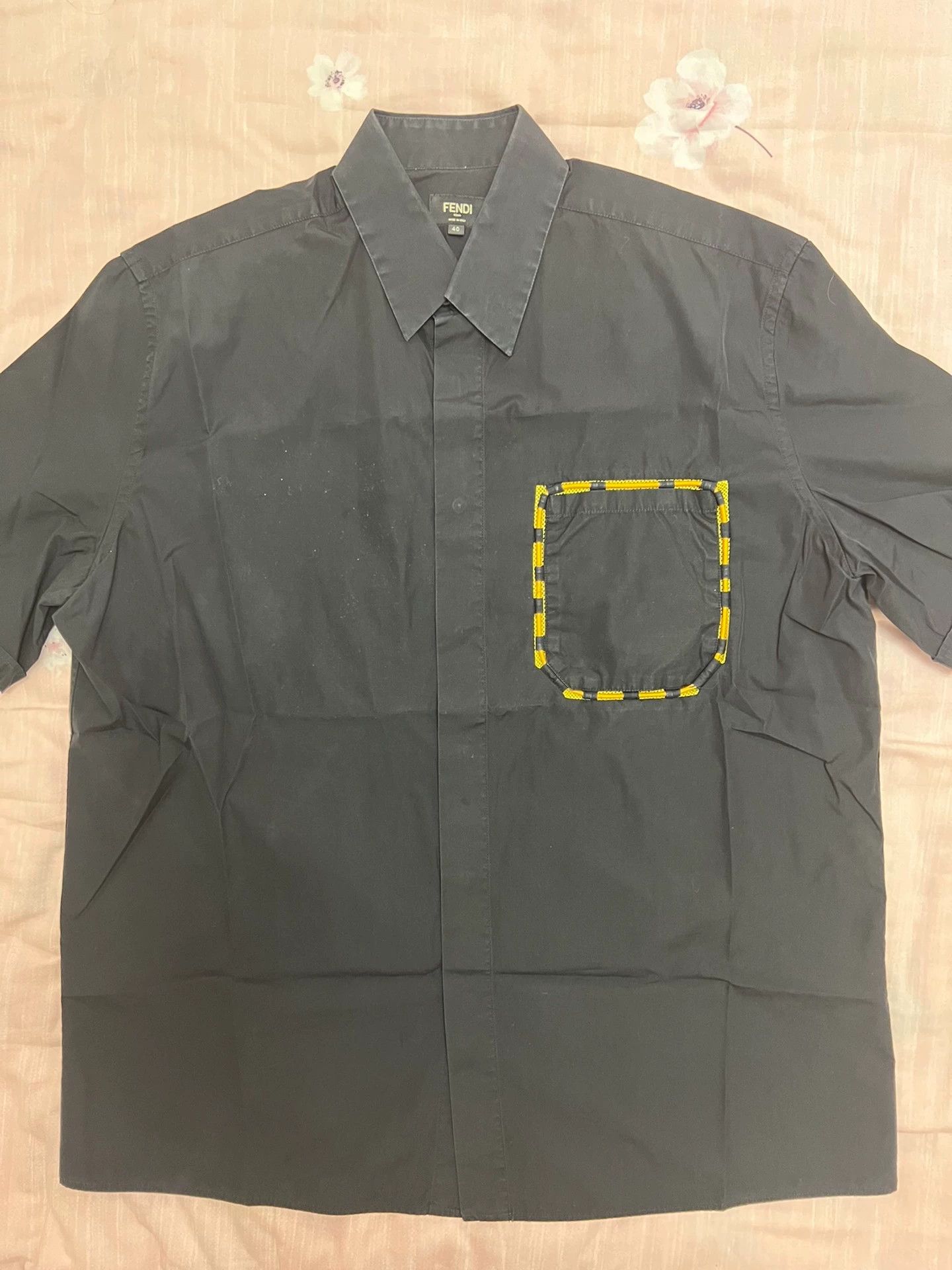 Fendi Fendi Runway Black Men's 40 Regular Shirt Size US L / EU 52-54 / 3 - 1 Thumbnail