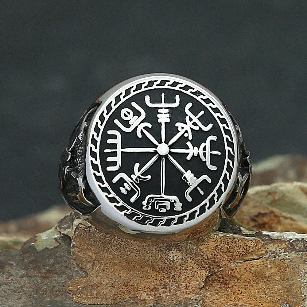 Vintage Viking Compass Ring Size ONE SIZE - 3 Thumbnail