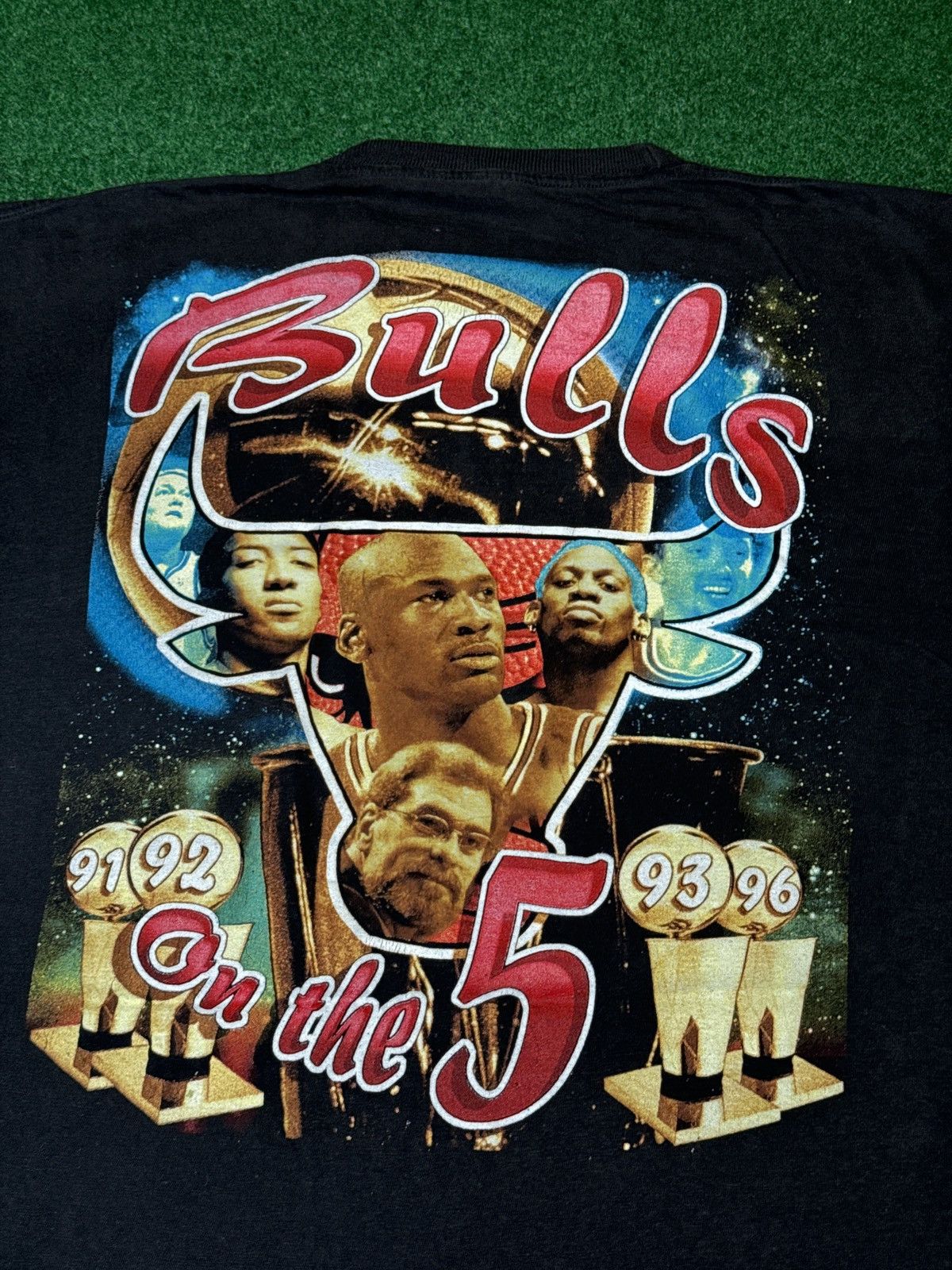 Rap Tees Vtg Rap Tee Chicago Bulls Jordan Rodman RARE XL 90s T Shirt Size US XL / EU 56 / 4 - 4 Thumbnail