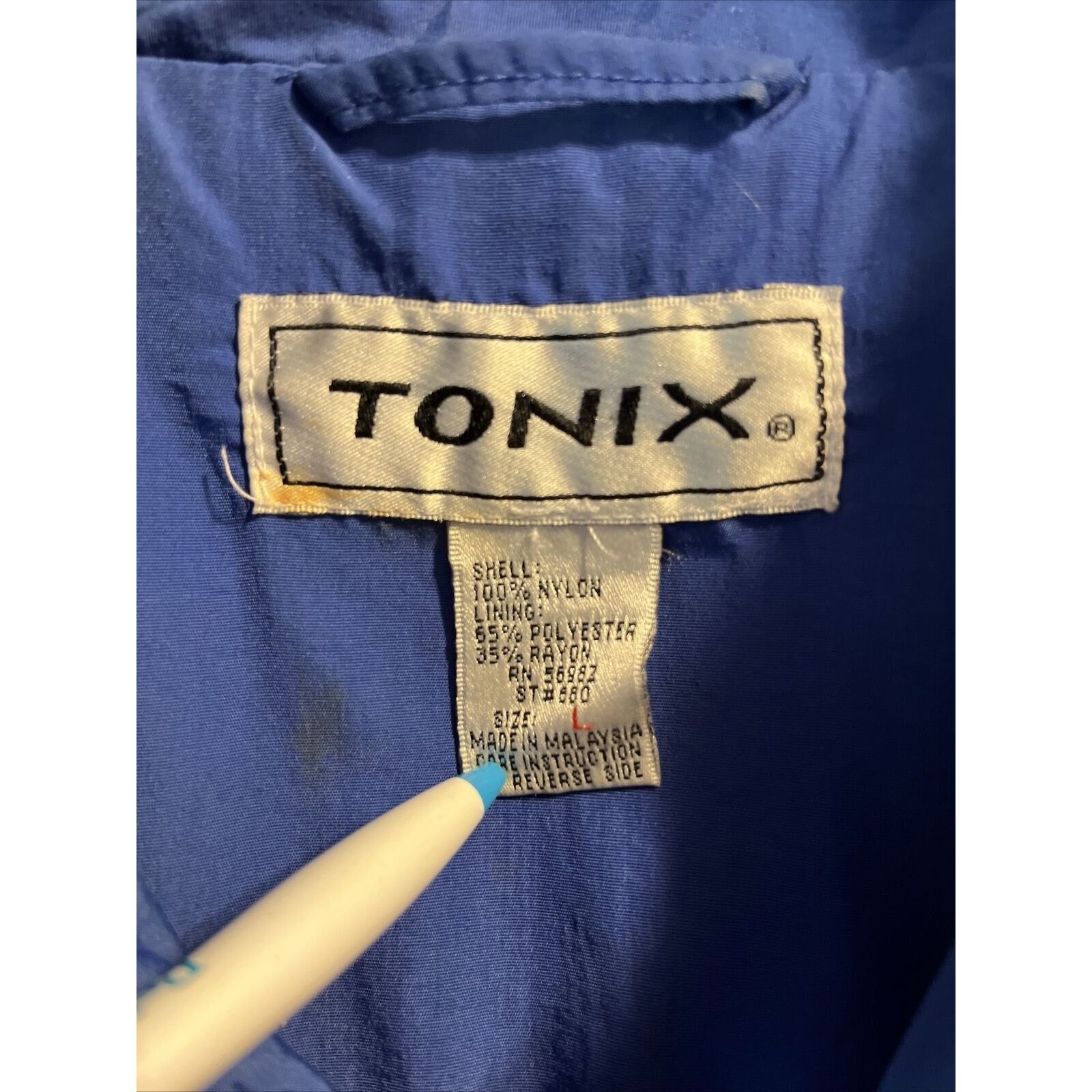 Other Tonix Blue Warm Up Track Jacket Men’s Size L Vintage Yellow Size US L / EU 52-54 / 3 - 2 Thumbnail