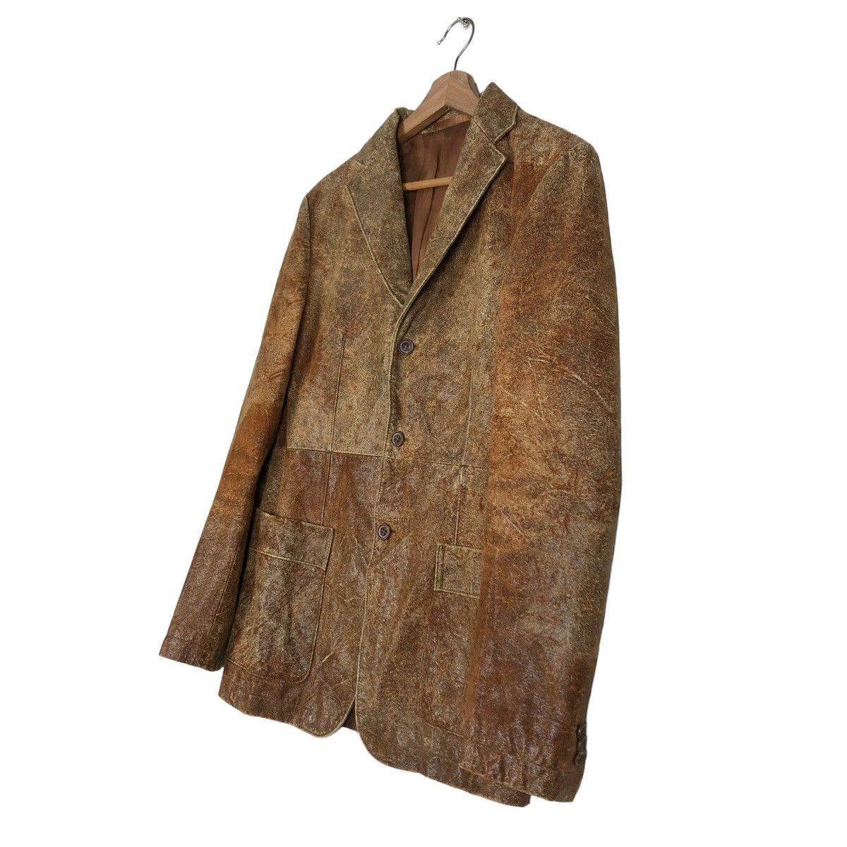 Japanese Brand 🔥RARE VINTAGE LEATHER BIKER JACKET ABX ISSEY MIYAKE Size US M / EU 48-50 / 2 - 2 Thumbnail