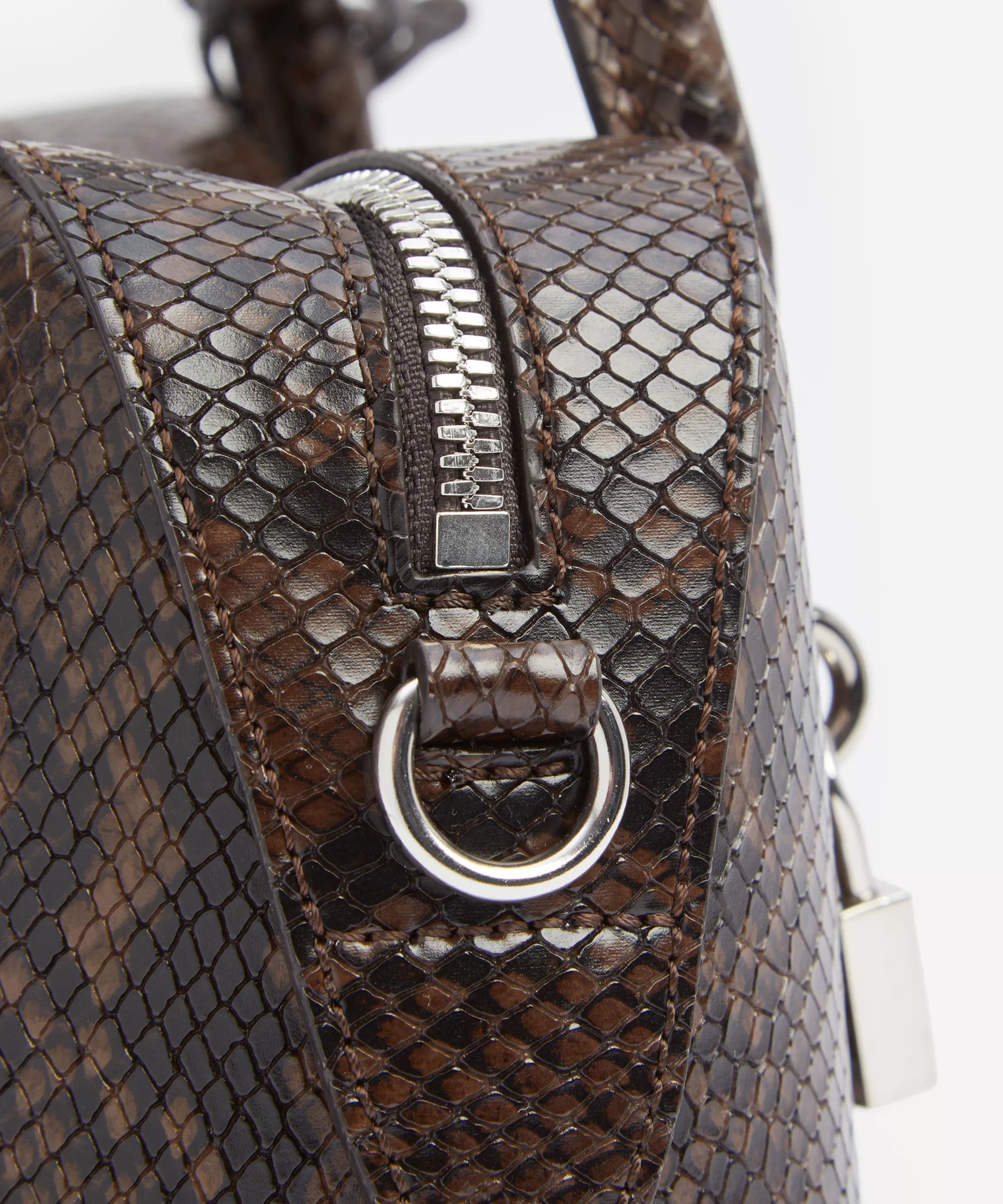 Stella McCartney os11x1225 Size: OS / Ryder Snake Embossed Small Bag in Brown Size ONE SIZE - 5 Thumbnail