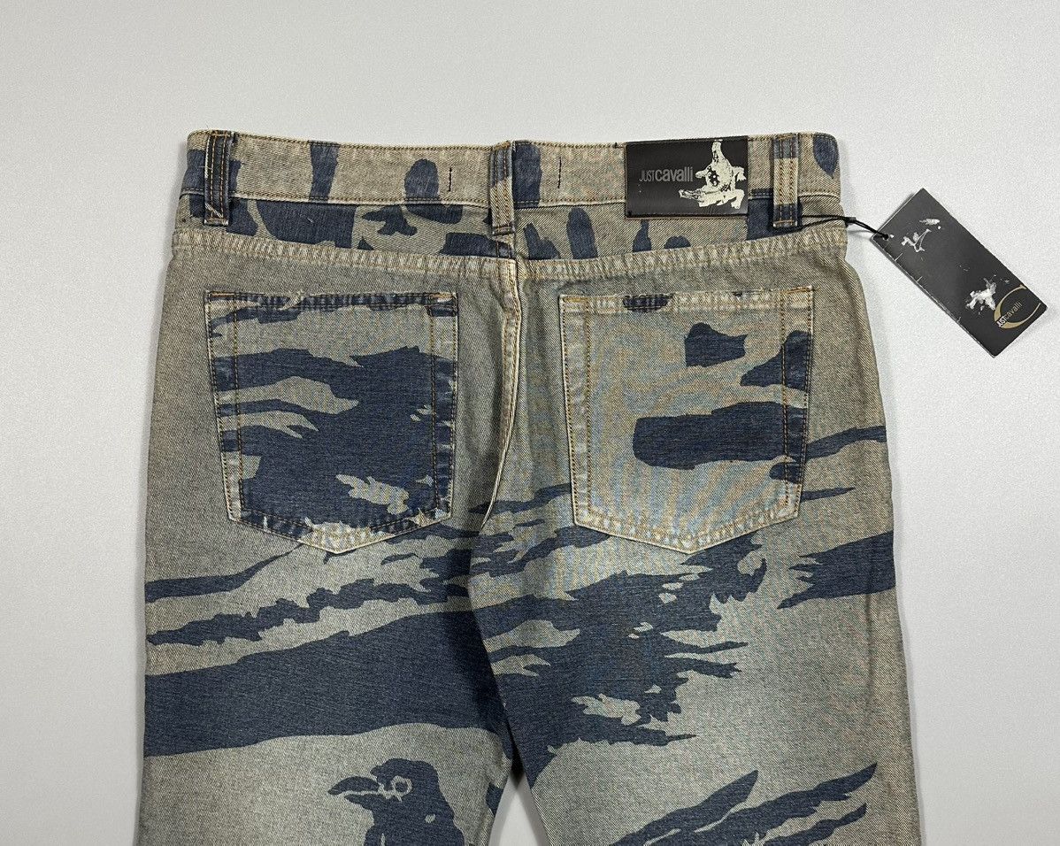 Just Cavalli 00s Just Cavalli Birds Raven Denim Straight Jeans Size US 33 - 5 Thumbnail