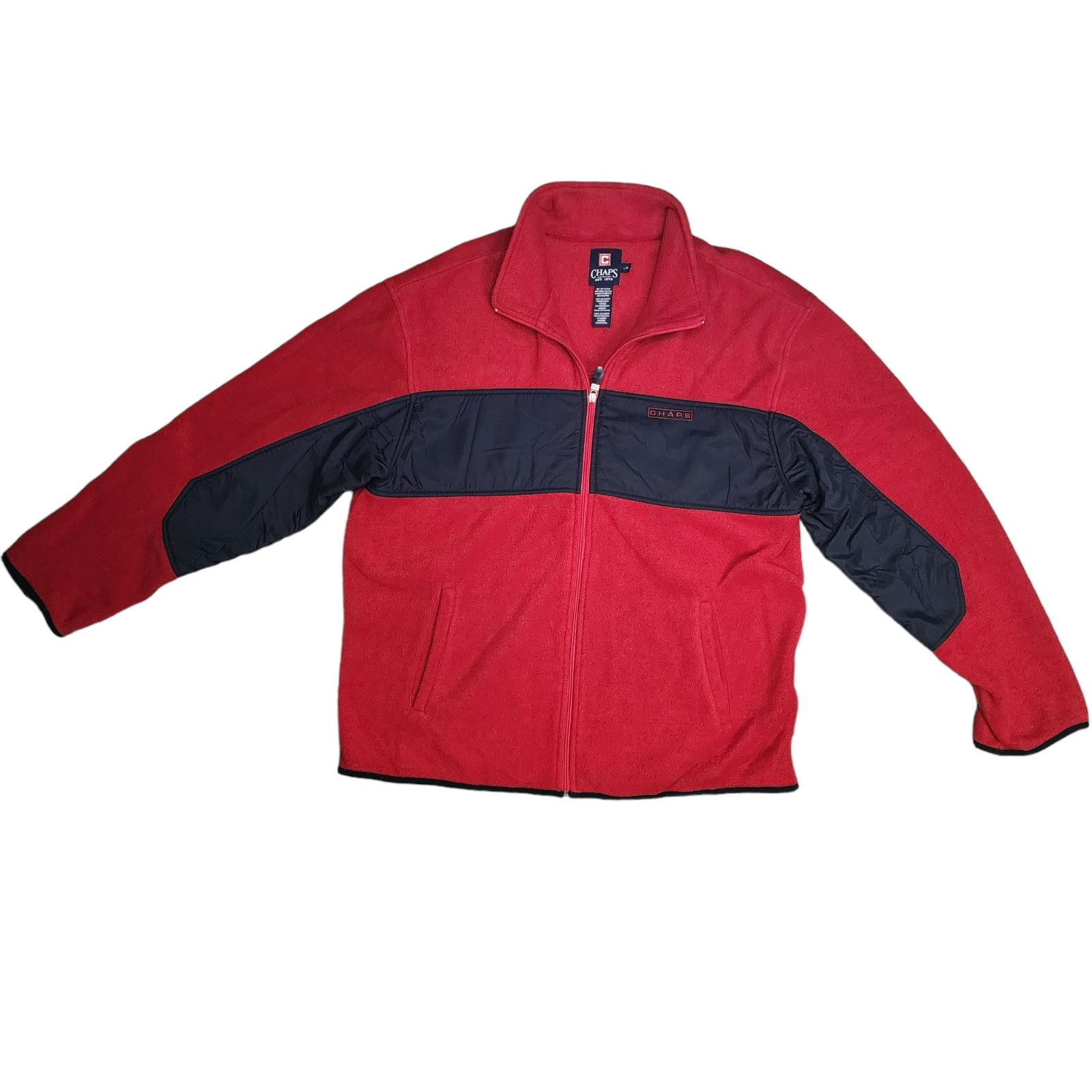 Chaps Vintage Chaps Ralph Lauren Fleece Sweatshirt Full Zip Jacket Size US L / EU 52-54 / 3 - 1 Thumbnail