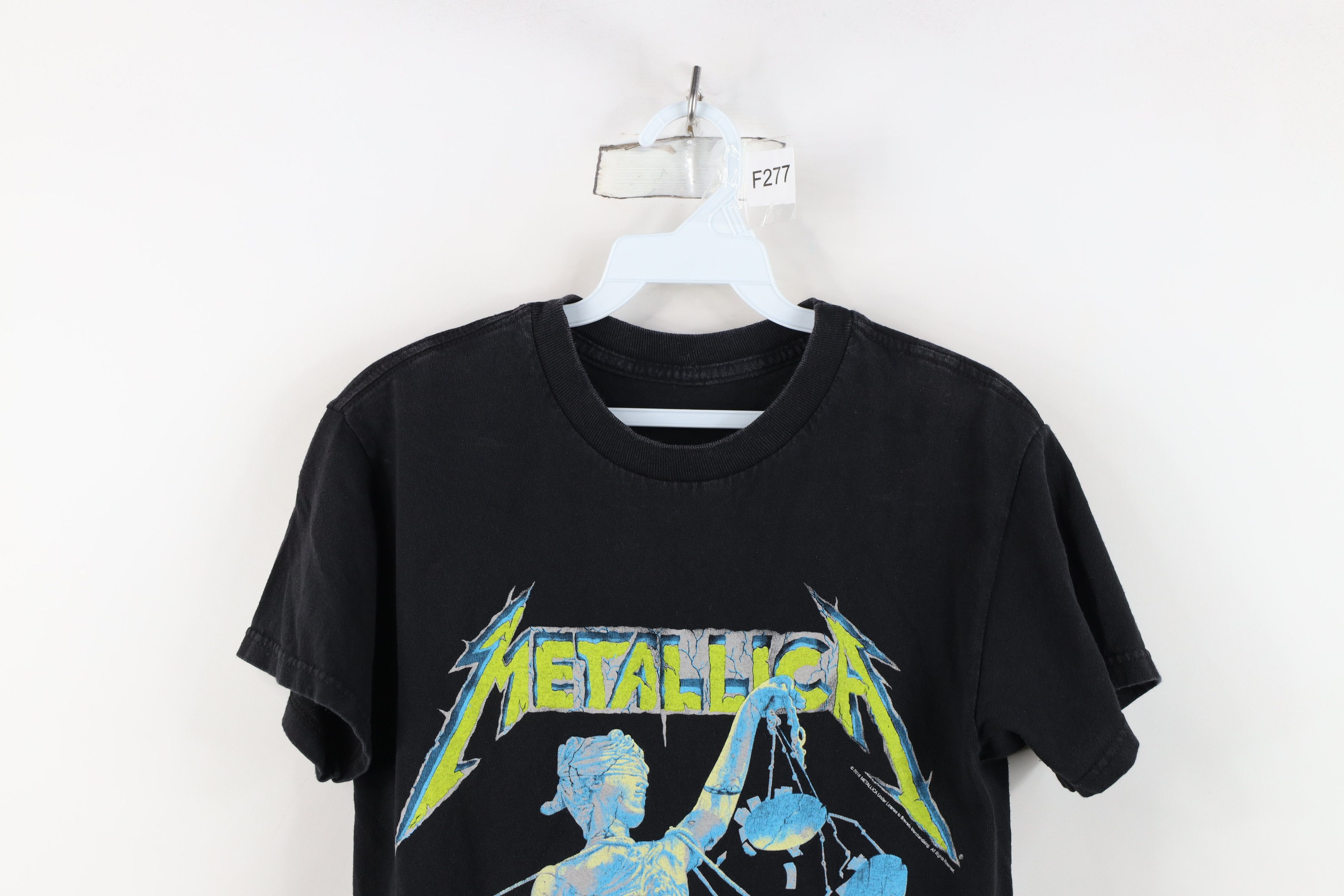Retro Y2K And Justice For All Metallica Band T-Shirt Black Tops