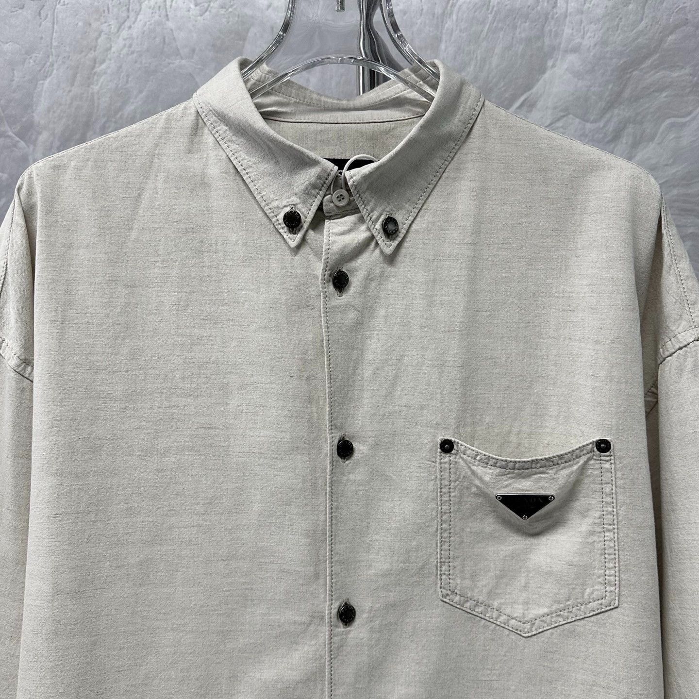 Prada Prada SS24 Chambray Triangle Logo Jacket Size US XXL / EU 58 / 5 - 2 Thumbnail
