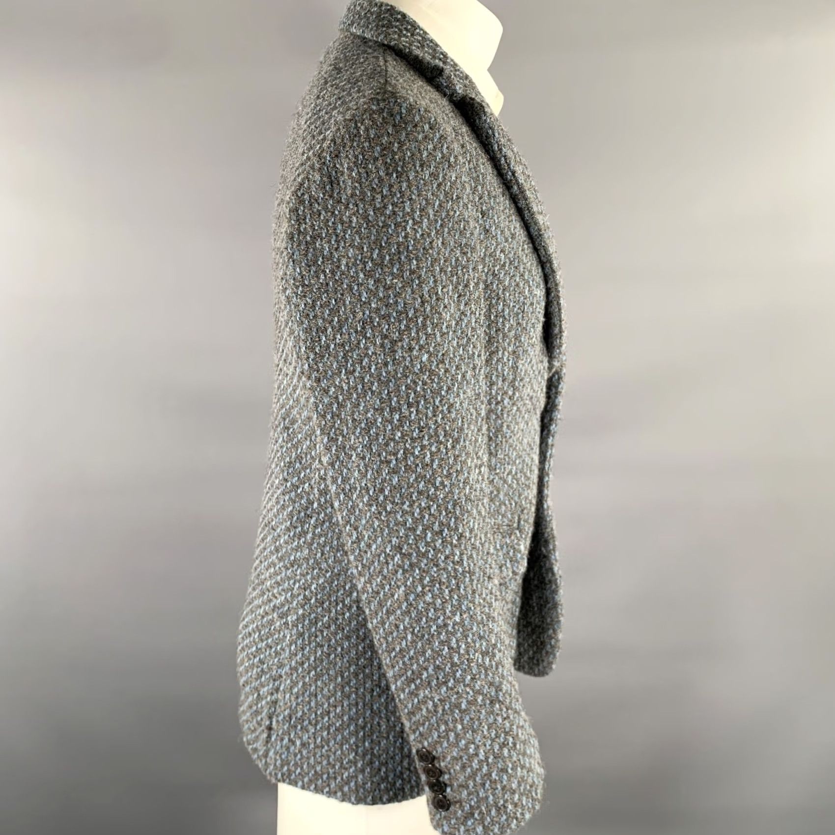 Dries Van Noten DRIES VAN NOTEN Chest Size 40 Blue Multi-Color Woven Wool Sport Coat Men Adult Regular Size 40 Notch Lapel Wool Sport Coat Blue Multi-Color Size US XXS / EU 40 - 3 Thumbnail
