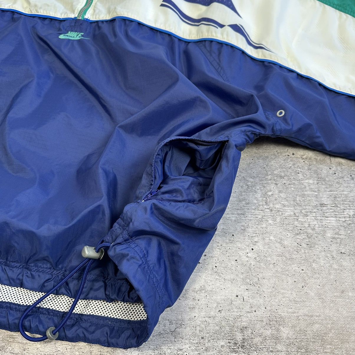 Nike × Vintage Vintage Nike Anorak Jacket Center Logo Oversize 90s Nylon Size US XL / EU 56 / 4 - 11 Thumbnail