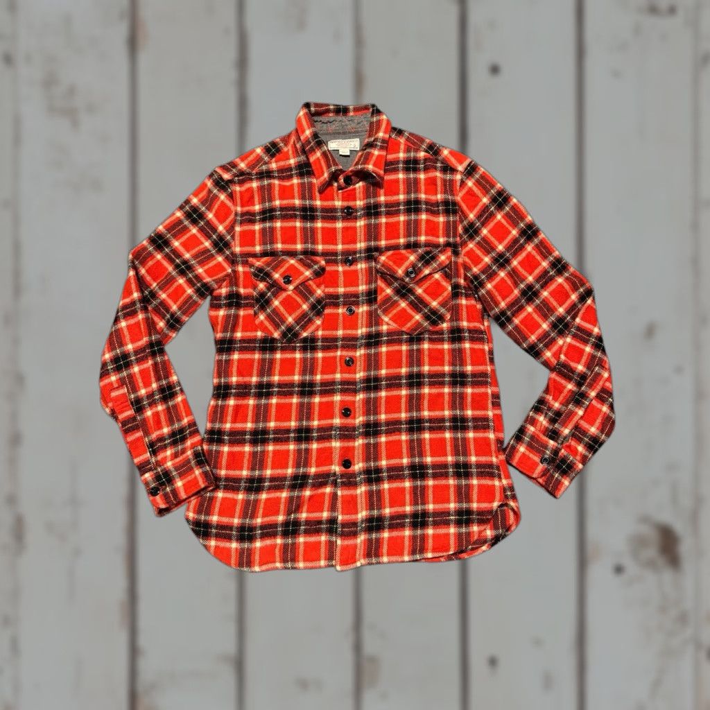 Wallace & Barnes Wallace & Barnes Heavyweight Flannel Shirt Plaid Men S Regular Cotton Multicolor Long Sleeve Button-Up with Pockets Size US S / EU 44-46 / 1 - 1 Thumbnail
