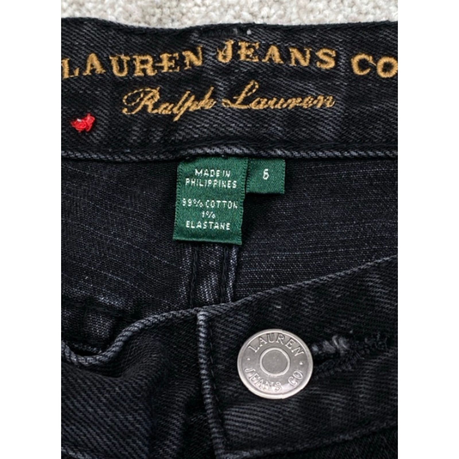Ralph Lauren Lauren Ralph Lauren Jeans Women Bootcut Denim Black 6 Adult Regular 29" 30" Inseam 5786 Size 28" / US 6 / IT 42 - 7 Thumbnail
