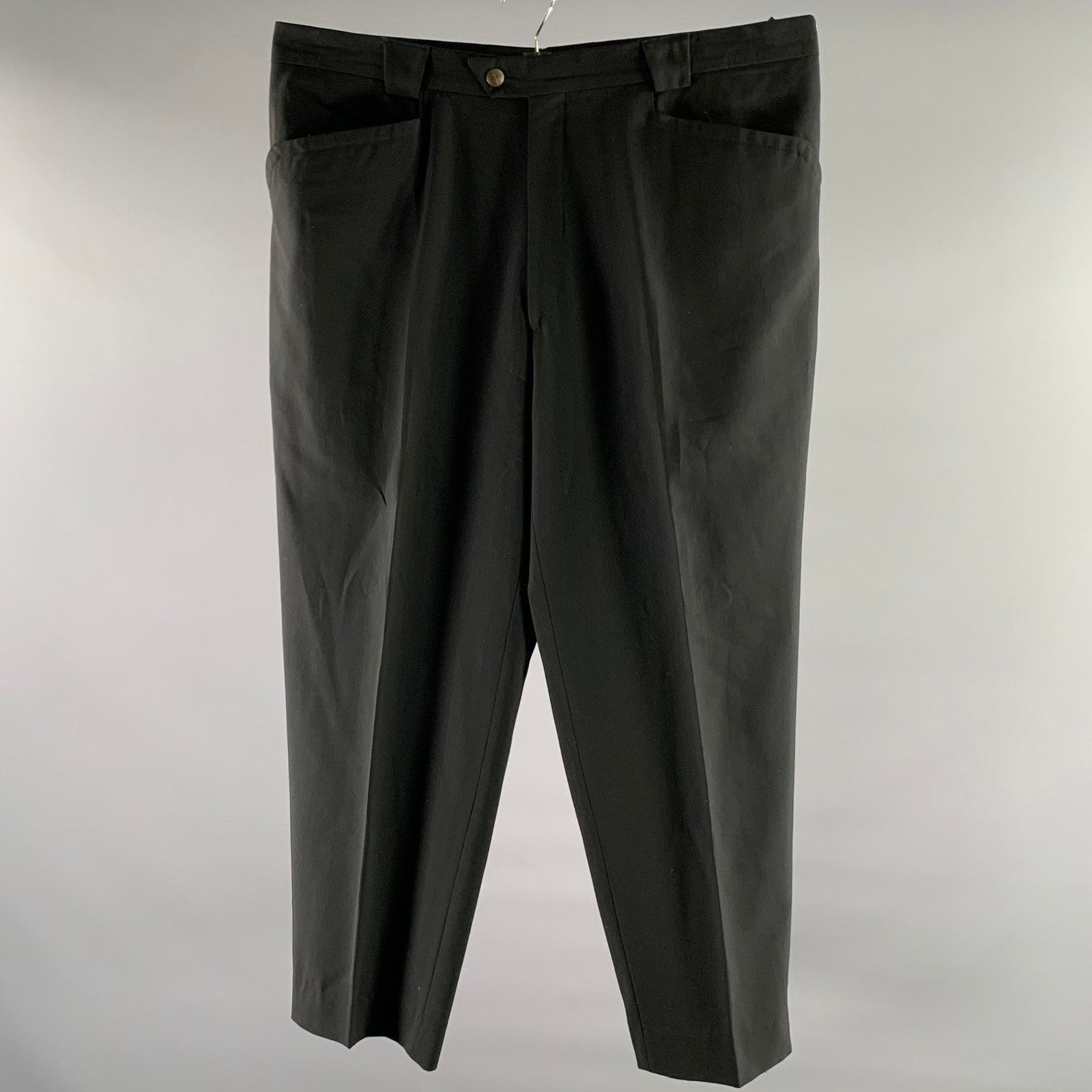 Thierry Mugler THIERRY MUGLER Size 36 Black Wool Relaxed Dress Pants Size US 36 / EU 52 - 1 Thumbnail
