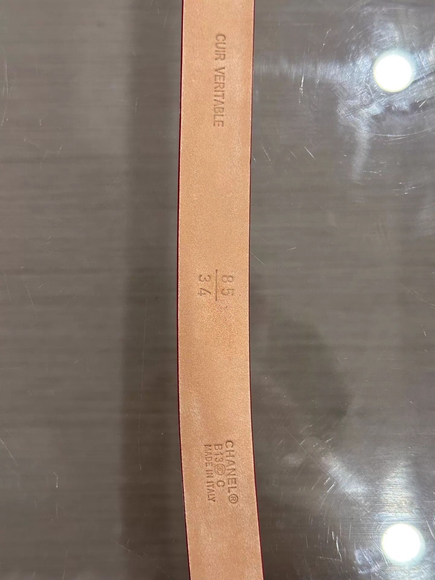Chanel Chanel 2cm Red & Brown CC Logo Belt Size 85 Size ONE SIZE - 8 Thumbnail