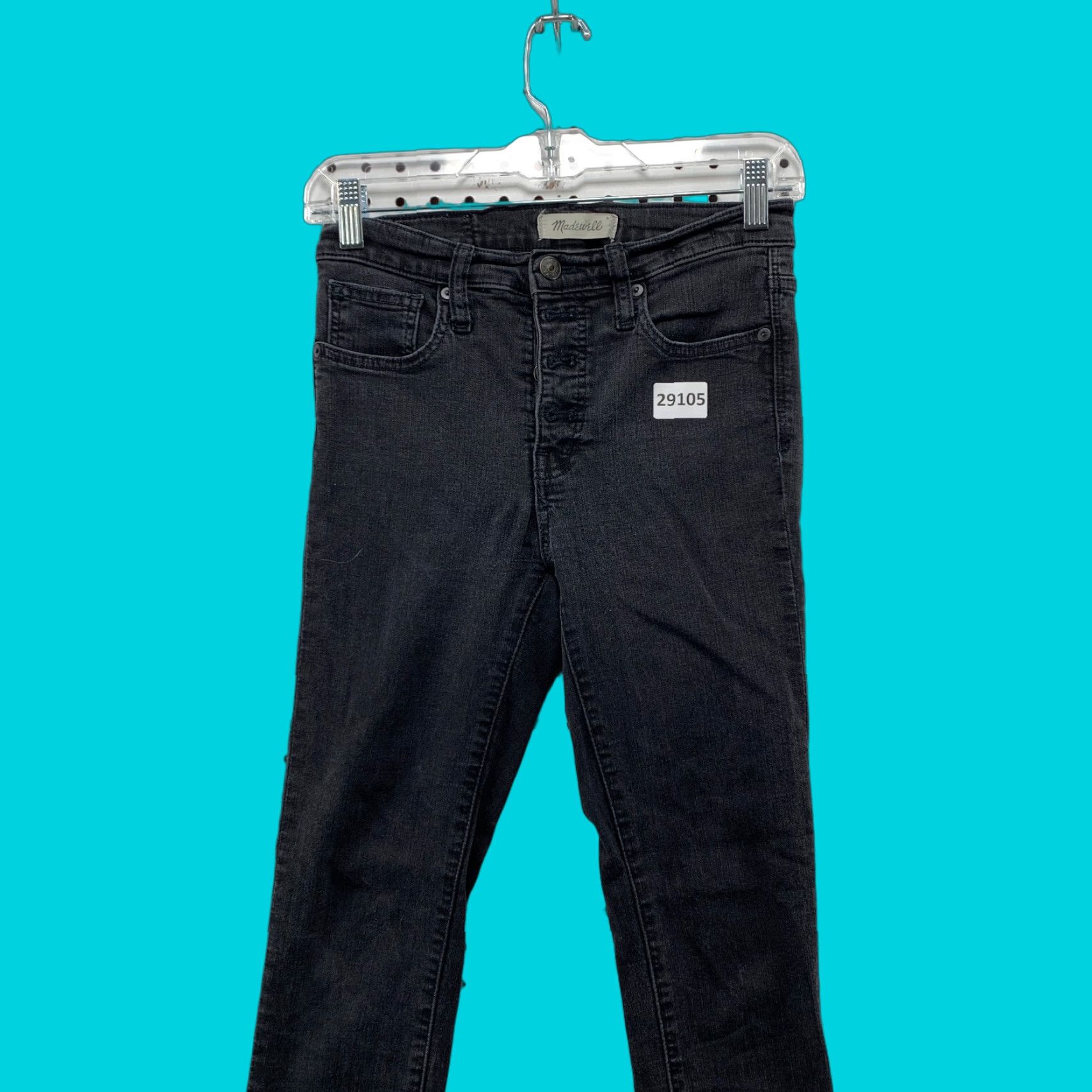Madewell Madewell Mid Rise Skinny Jeans Womens Size 26 Black 26x27 Slim Denim Jeans Womens Size 26" / US 2 / IT 38 - 1 Thumbnail