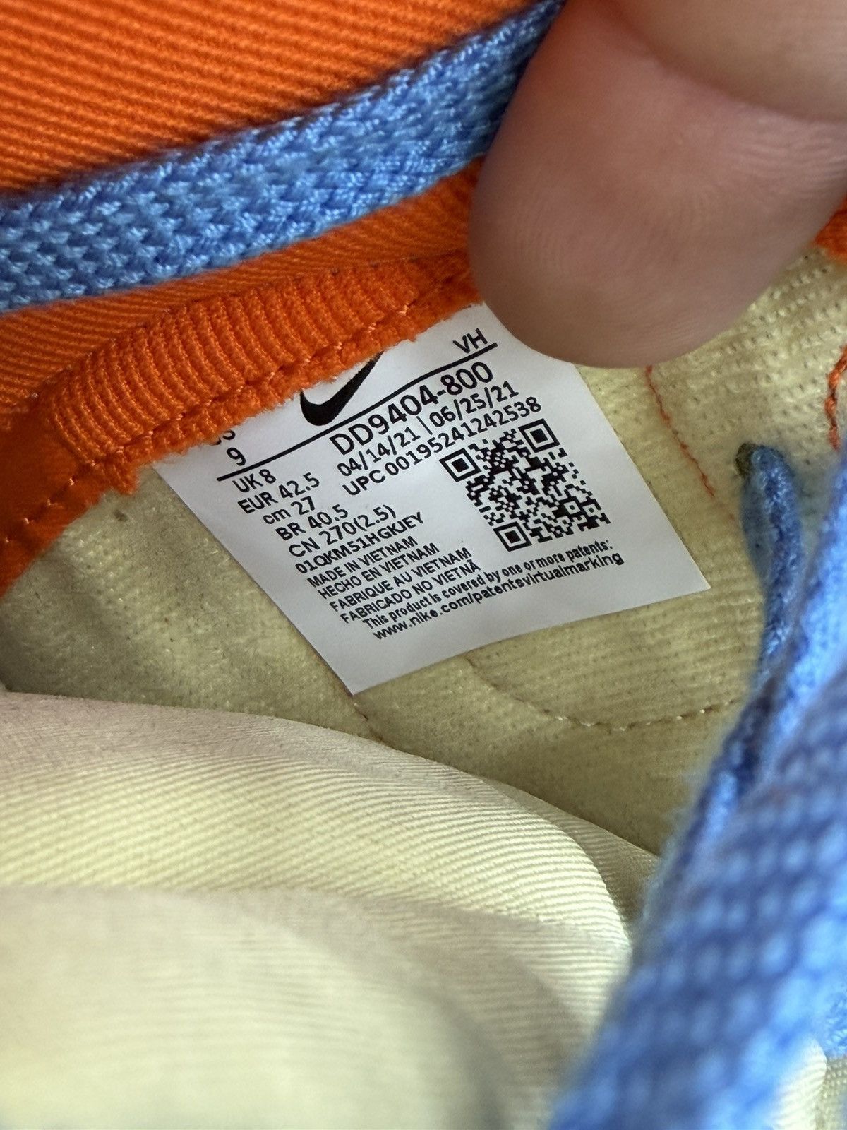 Nike Size 9 - Nike Dunk High 1985 SP Acid Wash Orange Size US 9 / EU 42 - 11 Thumbnail
