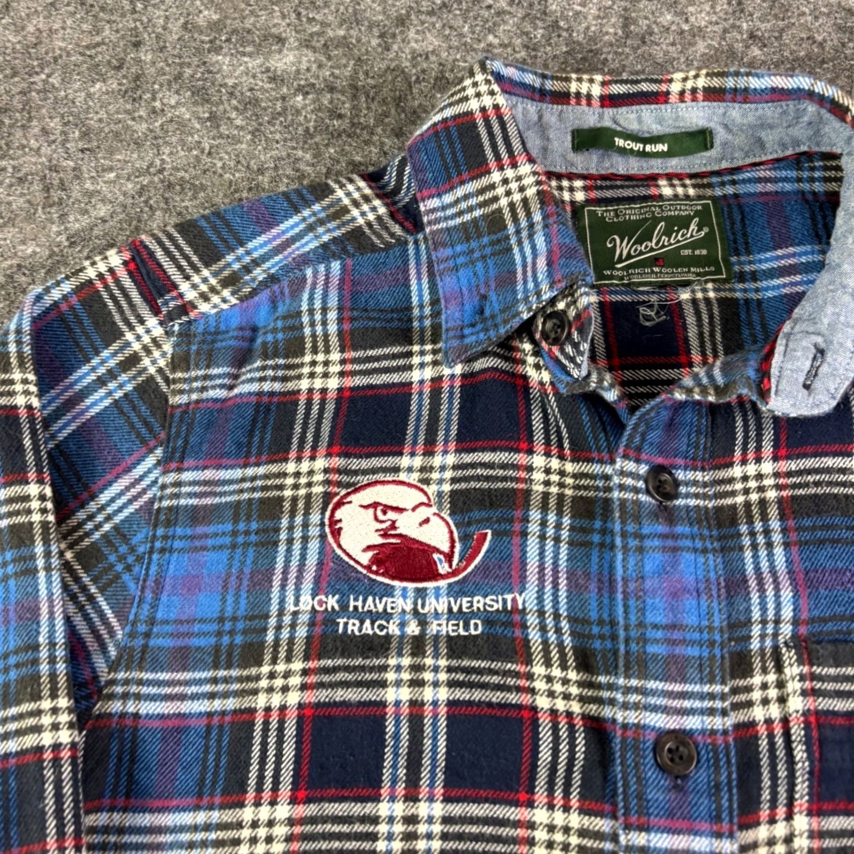 Vintage Woolrich Plaid Flannel Shirt Woolrich Trout Run Blue S Long Sleeve Button-Up Collared Mens Casual Vintage: No Size US S / EU 44-46 / 1 - 6 Thumbnail