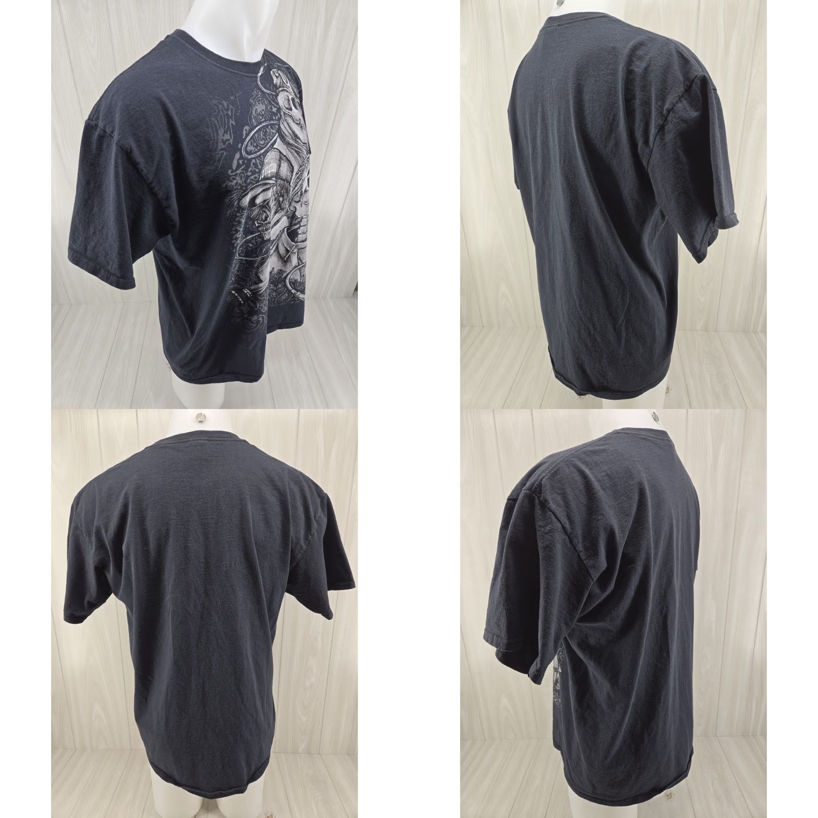 Fruit Of The Loom VINTAGE Men’s Compton Skulls With A Microphone T-shirt Black XL Size US XL / EU 56 / 4 - 8 Thumbnail
