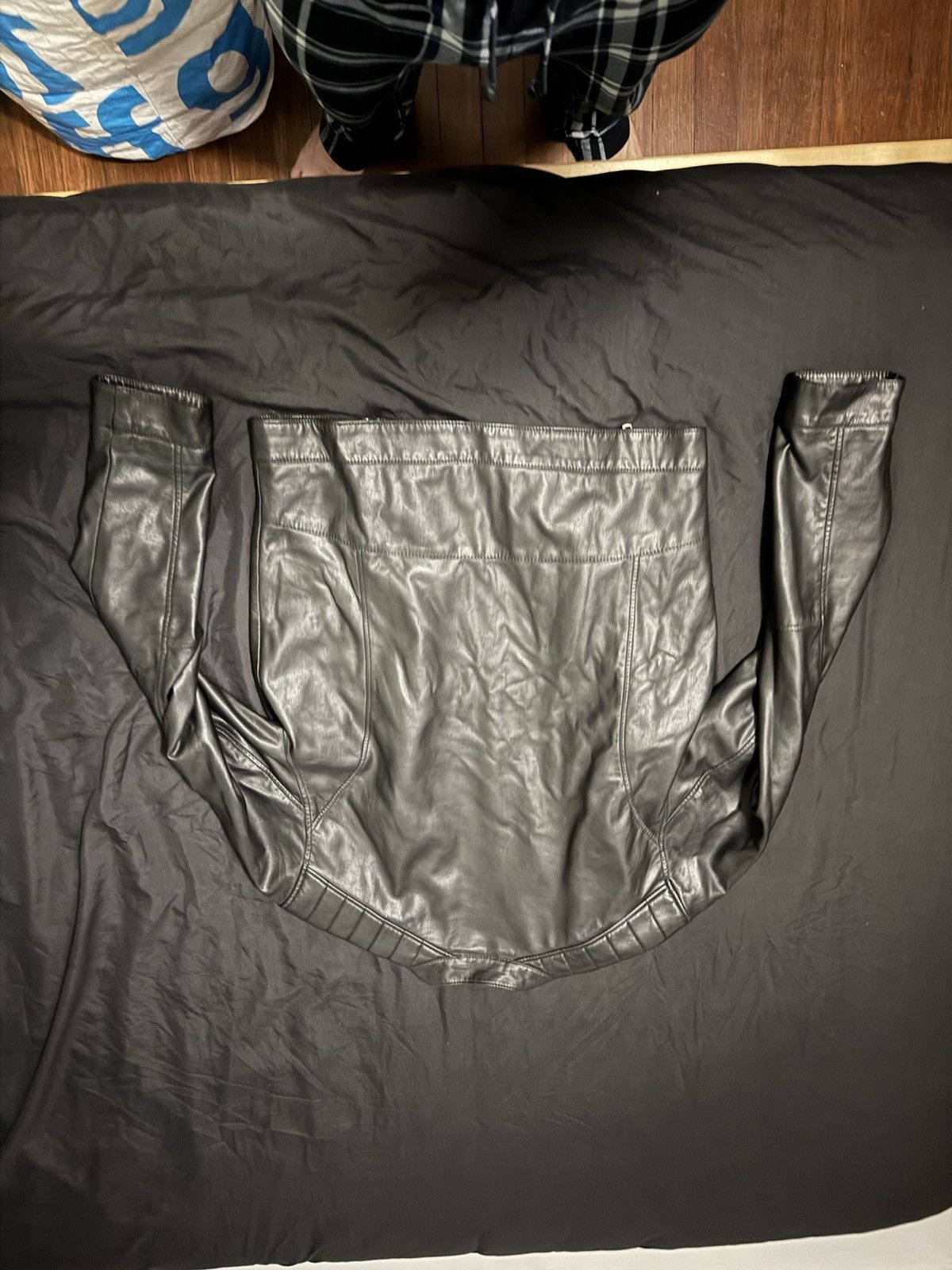 H&M Black leather biker jacket Size US M / EU 48-50 / 2 - 2 Thumbnail