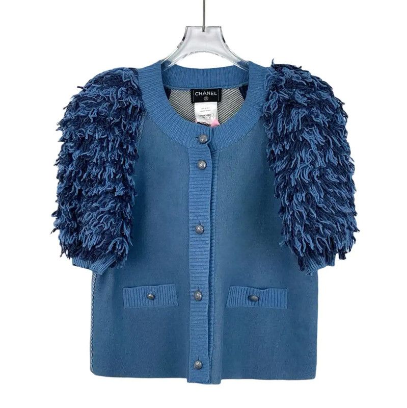 Chanel Blue Cotton Pullover Sweater for Women 0089