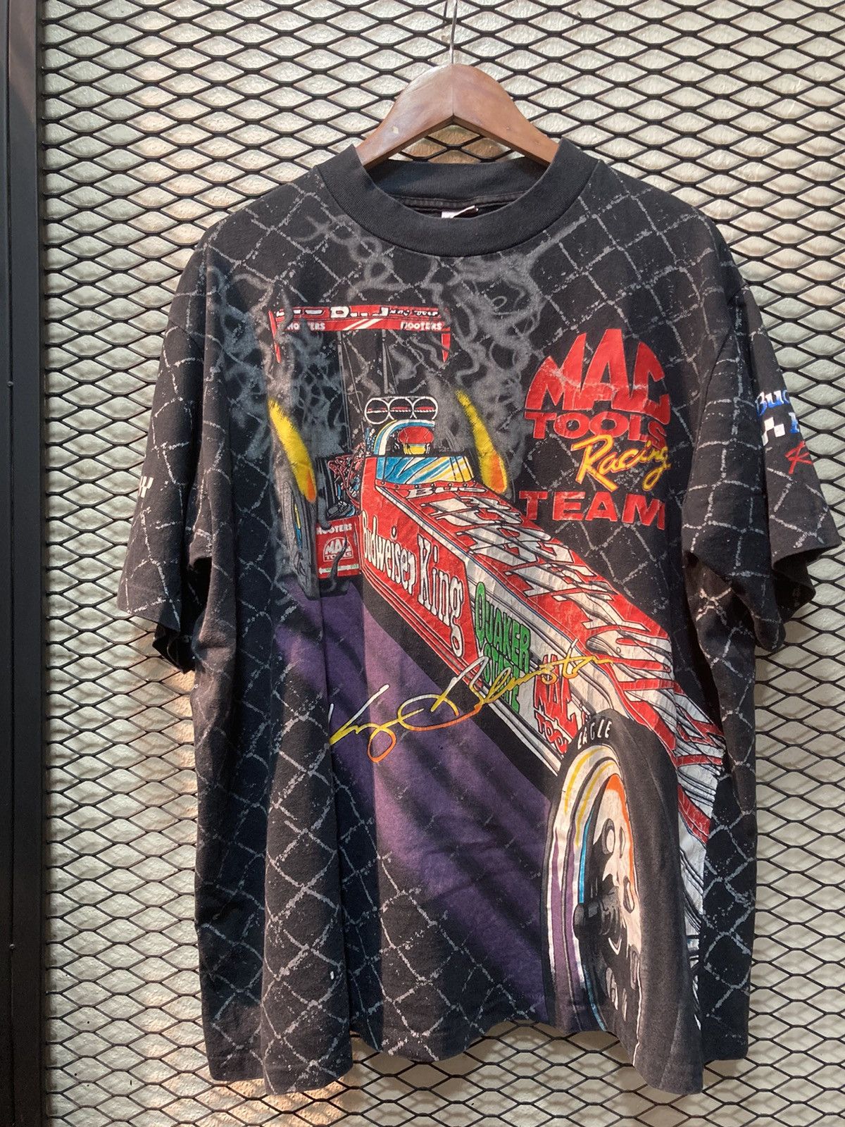 image of Budweiser x Vintage Kenny Bernstein Mac Tools Racing in Black, Men's (Size 2XL)