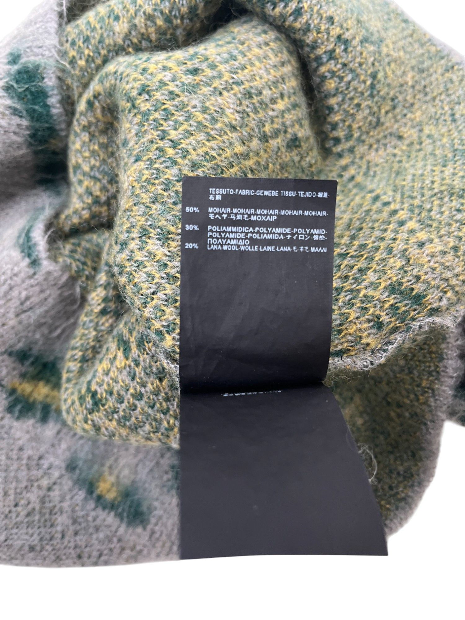 by Nicolas Ghesquierè F/W 2012 Grey Floral Mohair Sweater