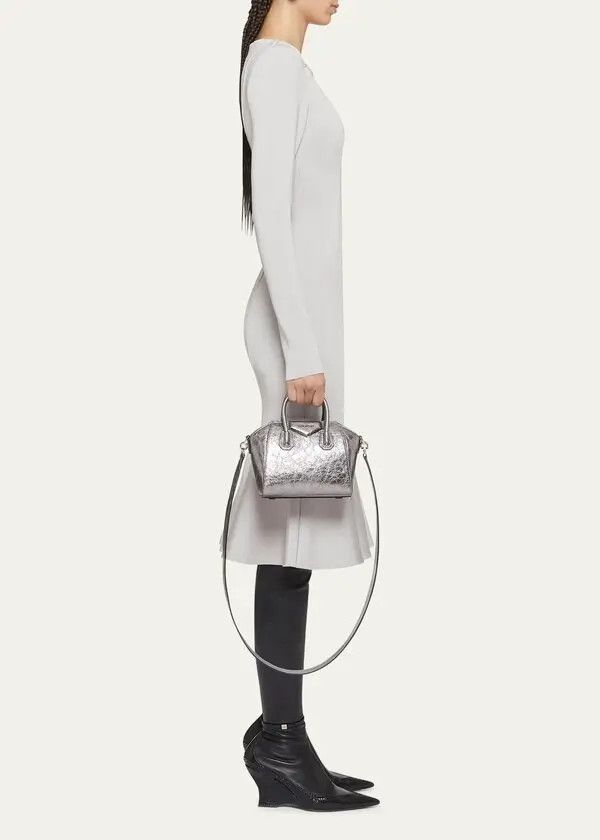 Givenchy o1w1db10325 Long Sleeves Flare Dress in Pearl/Grey Size XL / US 12-14 / IT 48-50 - 4 Thumbnail