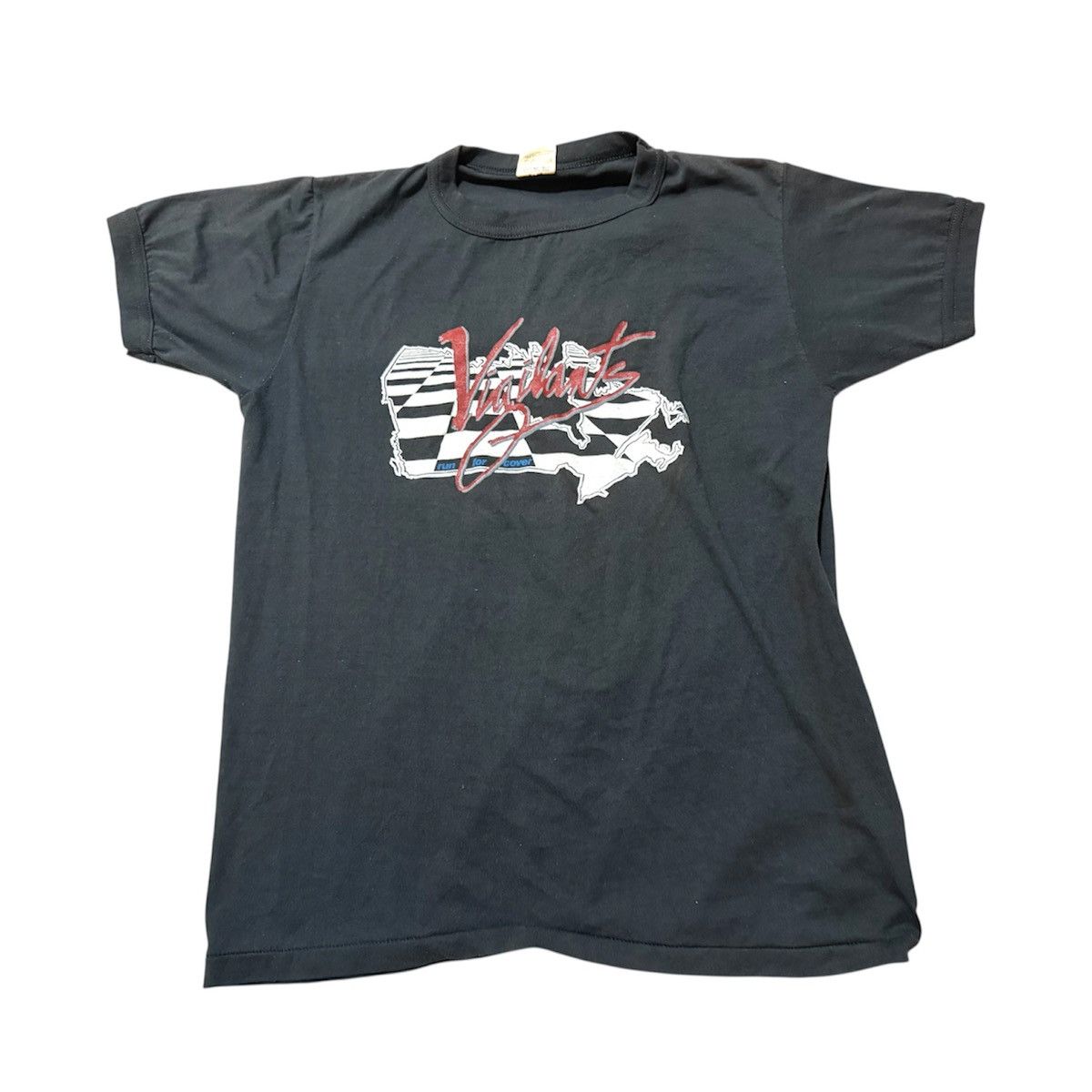 Band Tees × Vintage Vintage 80s Vigilants Run for Cover Ringer Shirt Size US M / EU 48-50 / 2 - 1 Thumbnail