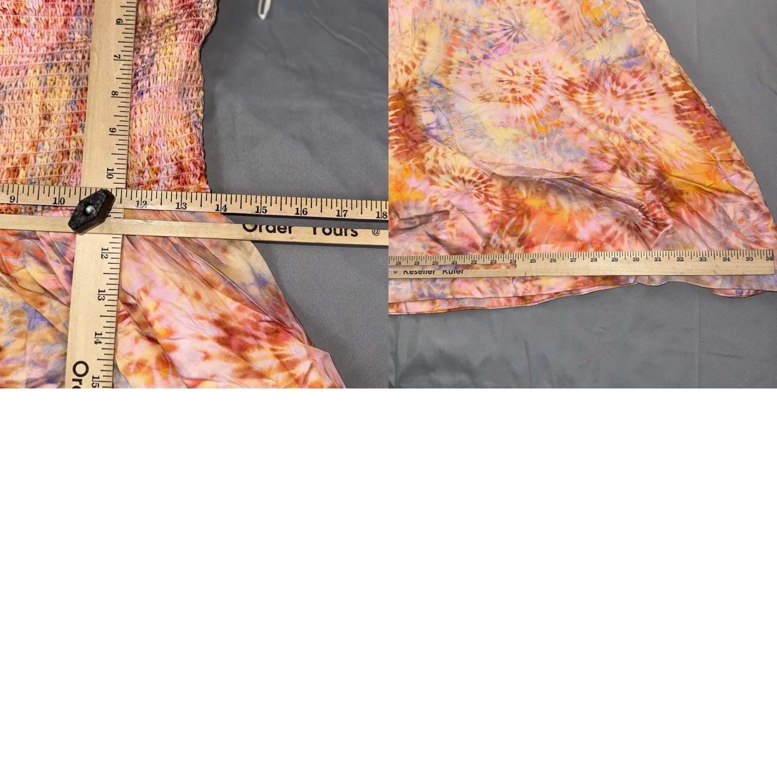 Marine Layer Marine Layer Dress Womens Medium Multicolor Tie Dye Strapless Smocked Maxi Boho Size M / US 6-8 / IT 42-44 - 8 Thumbnail