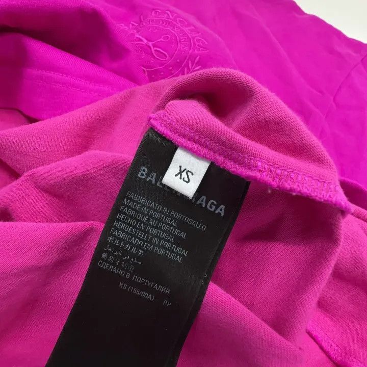 Balenciaga Balenciaga Pink Short Sleeve T-Shirt for Women 0079-2507 Size XS / US 0-2 / IT 36-38 - 2 Thumbnail