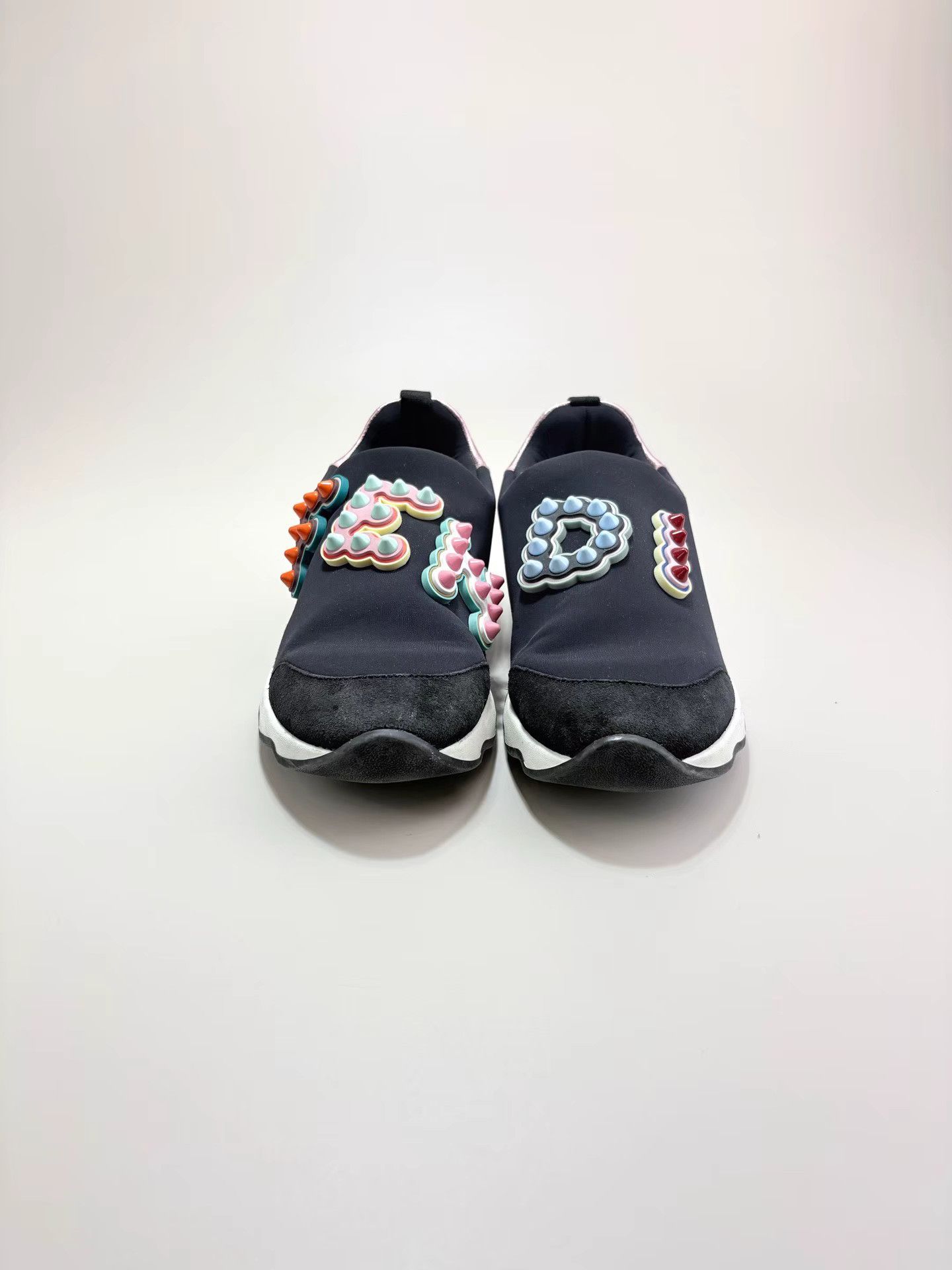 Fendi FENDI Black Slip-On Sneakers K1 Size US 7 / IT 37 - 2 Thumbnail