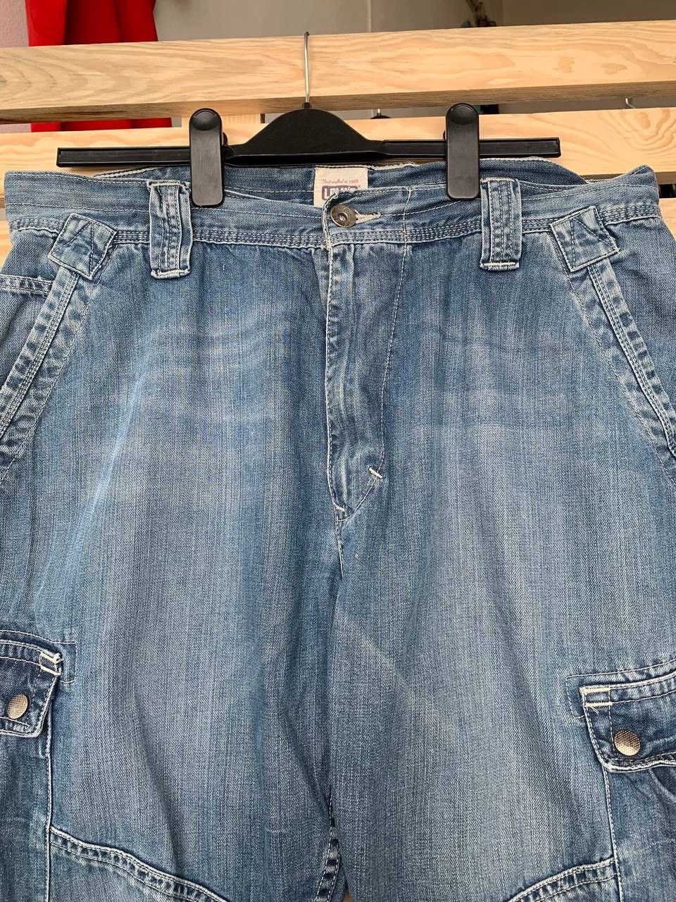 Levi's × Vintage Levis Cargo Shorts Denim Distressed Rap Sk8 Baggy Size US 34 / EU 50 - 3 Thumbnail
