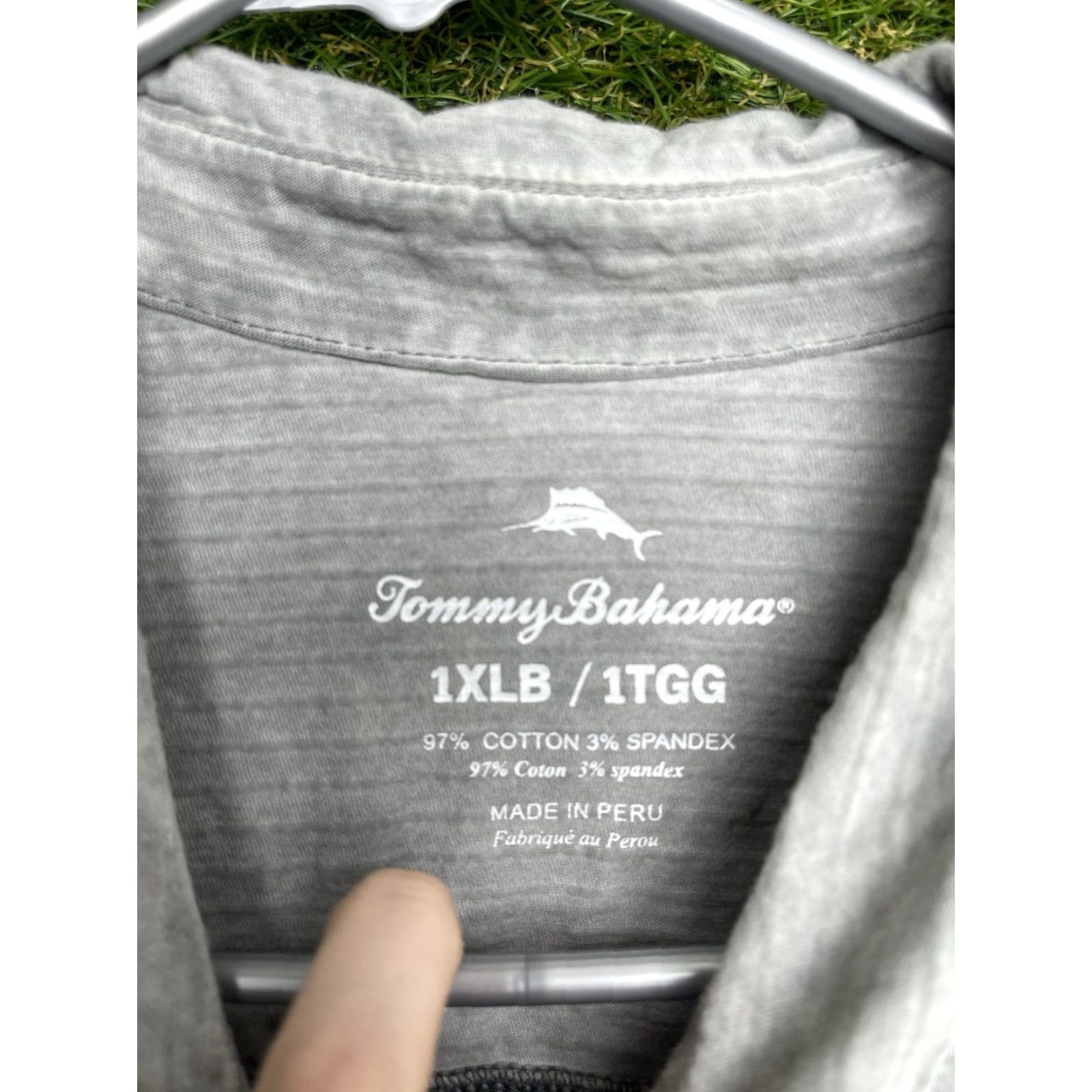 Tommy Bahama VINTAGE Tommy Bahama Polo Shirt Mens 1XLB Supima Gray Short Sleeve Pique Button Y2K Size US XL / EU 56 / 4 - 4 Thumbnail