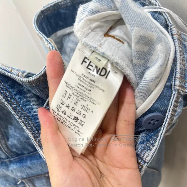 Fendi Fendi Blue denim series with double Flogo fading effect on Size 25" / US 0 / IT 36 - 5 Thumbnail