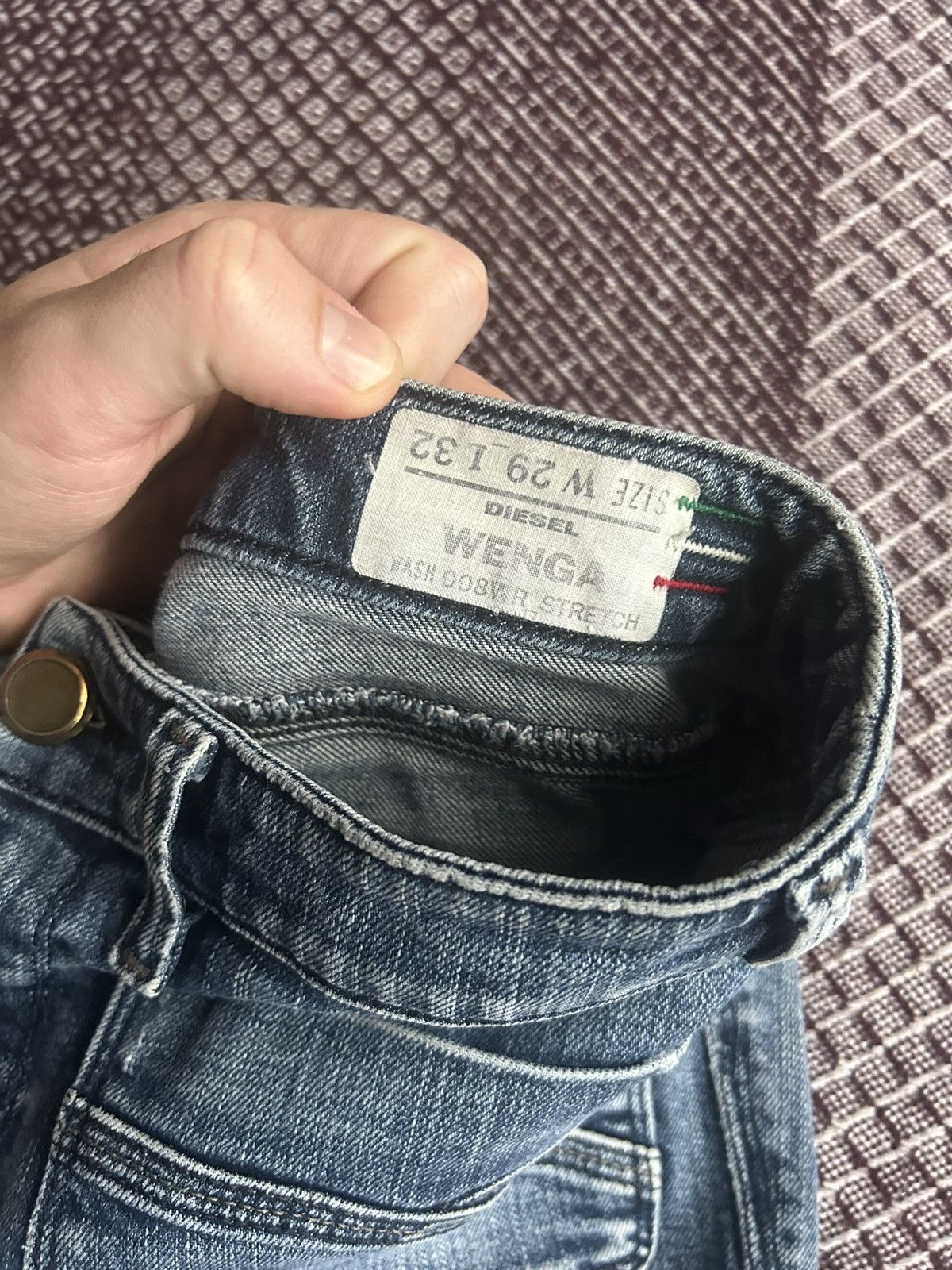Diesel Vintage Diesel Wenga Washed Denim Jeans Distressed Size W29 Size 29" - 7 Thumbnail