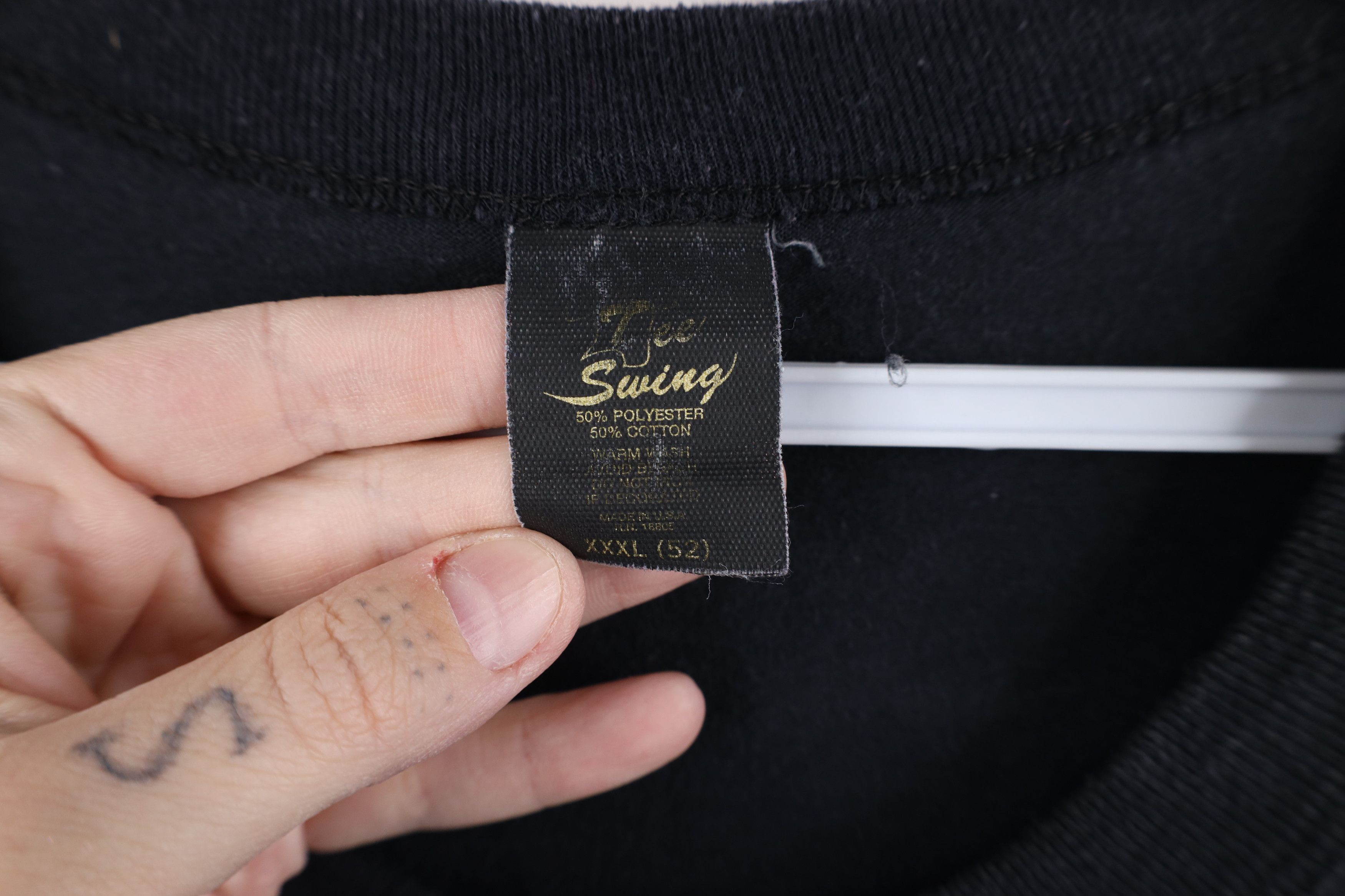 Vintage Vintage 90s Streetwear Spell Out Security T-Shirt Black USA Size US XXL / EU 58 / 5 - 7 Thumbnail