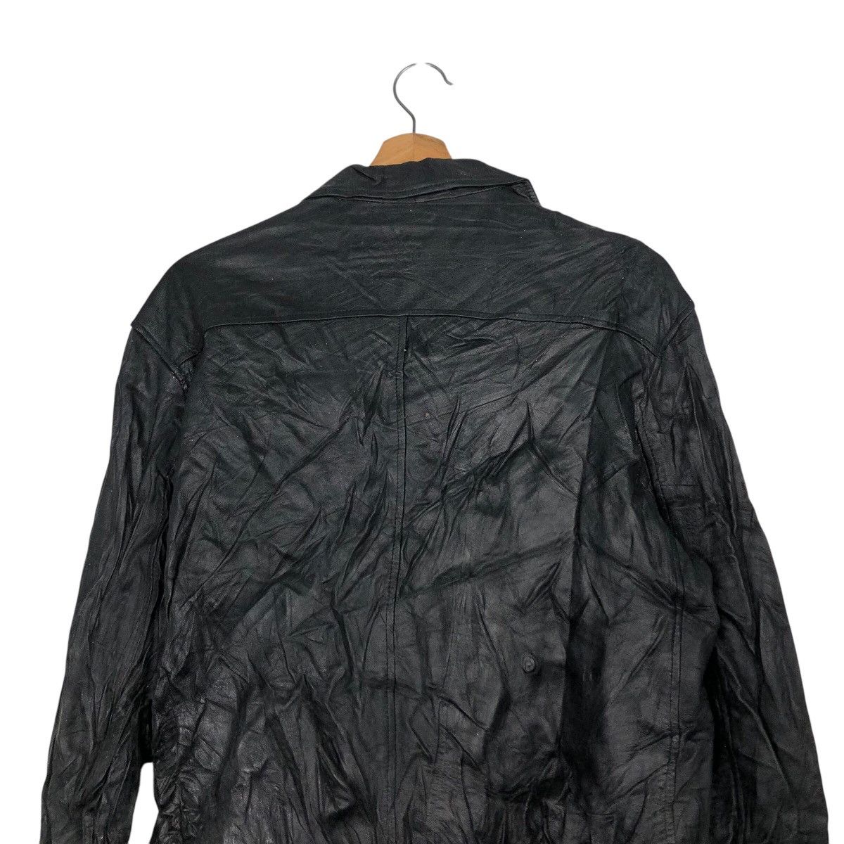 Issey Miyake 📌Vintage Genuine Leather Jacket Generous Blanket Size US L / EU 52-54 / 3 - 10 Thumbnail