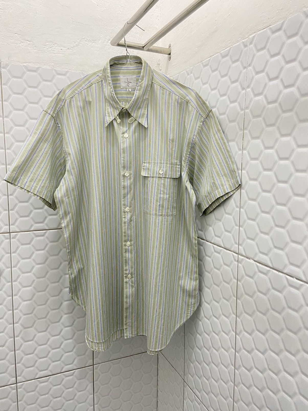 Y's for Men × Yohji Yamamoto Y's For Men Yohji Yamamoto Striped Shirt Size US L / EU 52-54 / 3 - 4 Thumbnail