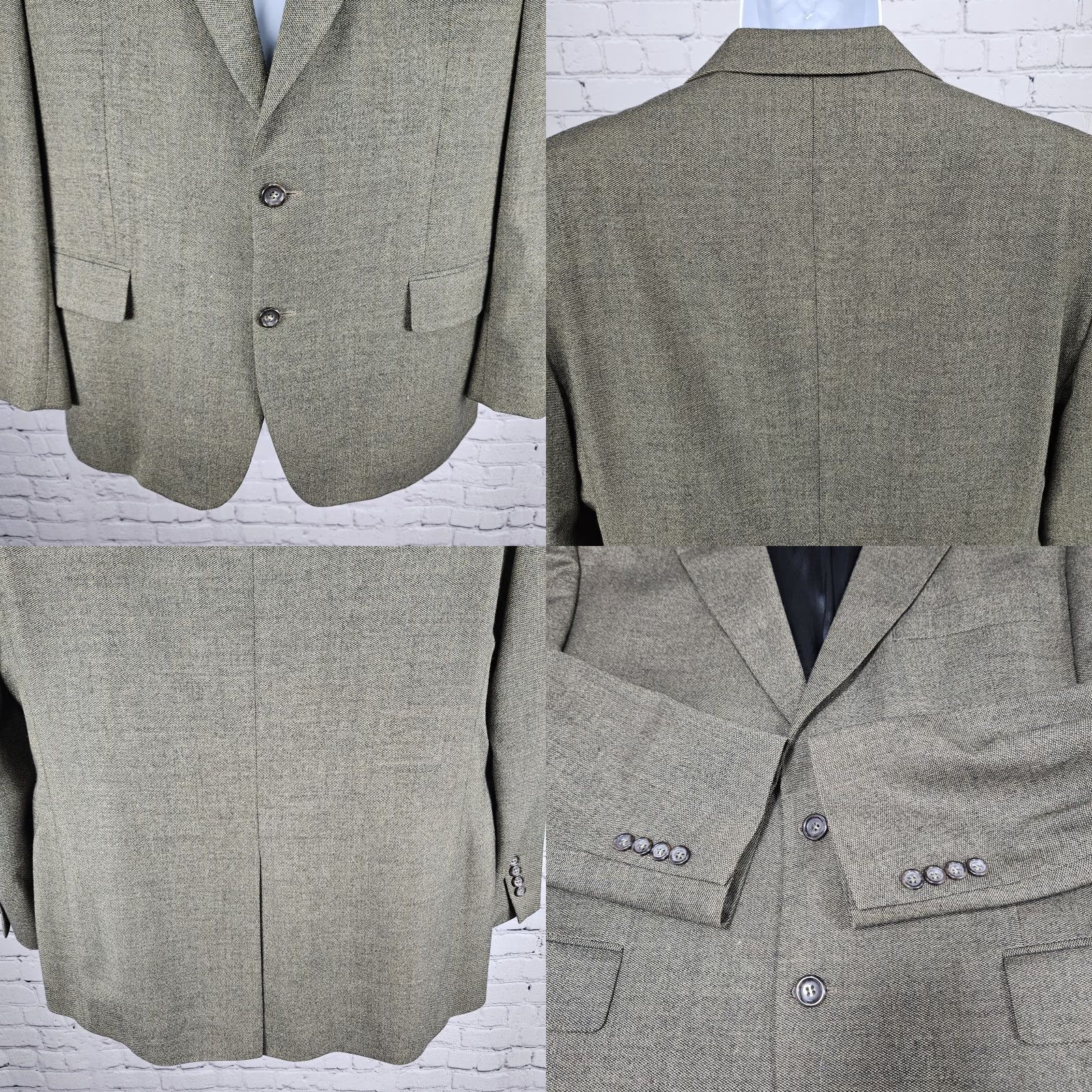 Jos. A. Bank Jos. A. Bank Brown 100% Wool Signature Collection 2 Button Blazer Sport Coat 42S Mens Regular Jacket Single-Breasted Notch Lapel Solid Wool Size 42R - 8 Thumbnail