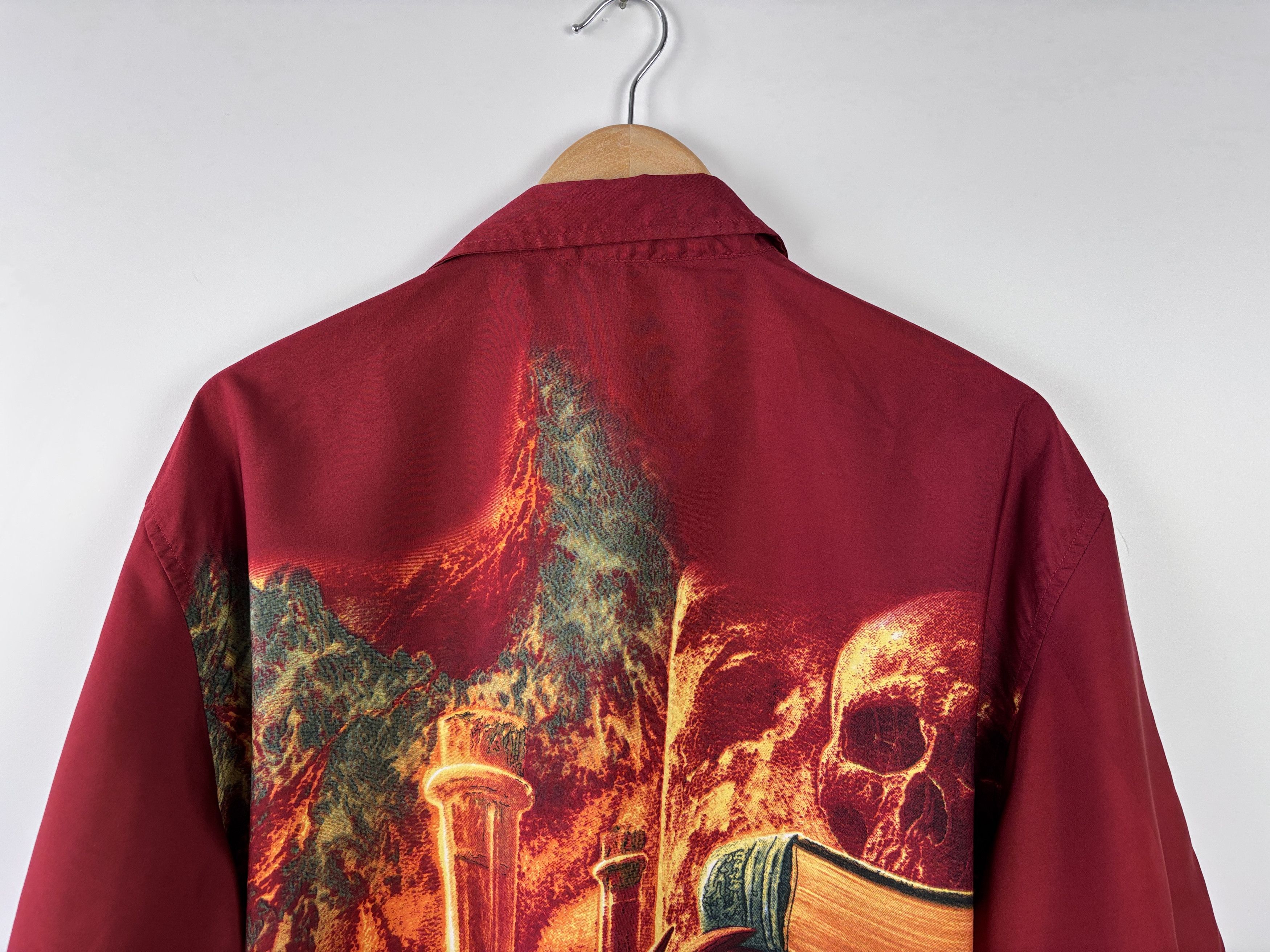 Japanese Brand × Vintage VTG Kickflip Dragon Fire Scull Print Short Sleeve Shirt XL Size US XL / EU 56 / 4 - 6 Thumbnail
