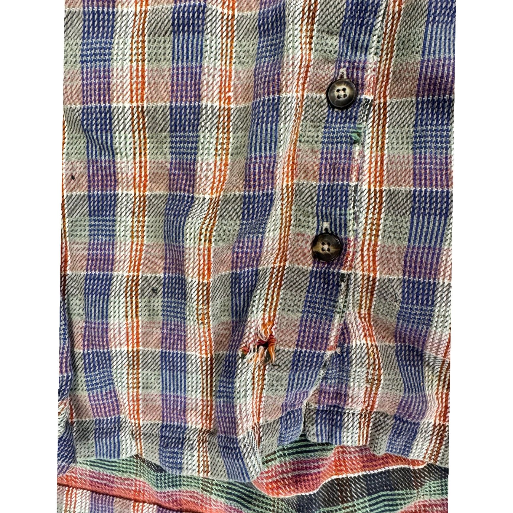 Patagonia VINTAGE Patagonia Women's Organic Cotton Flannel Shirt Size M Distressed Size M / US 6-8 / IT 42-44 - 6 Thumbnail