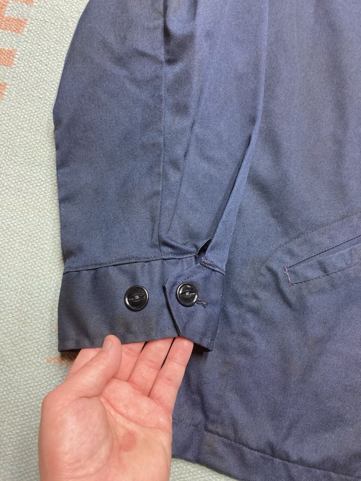 Vintage VTG 60s ToppMaster work jacket 3 pocket talon workwear 44 Size US L / EU 52-54 / 3 - 3 Thumbnail