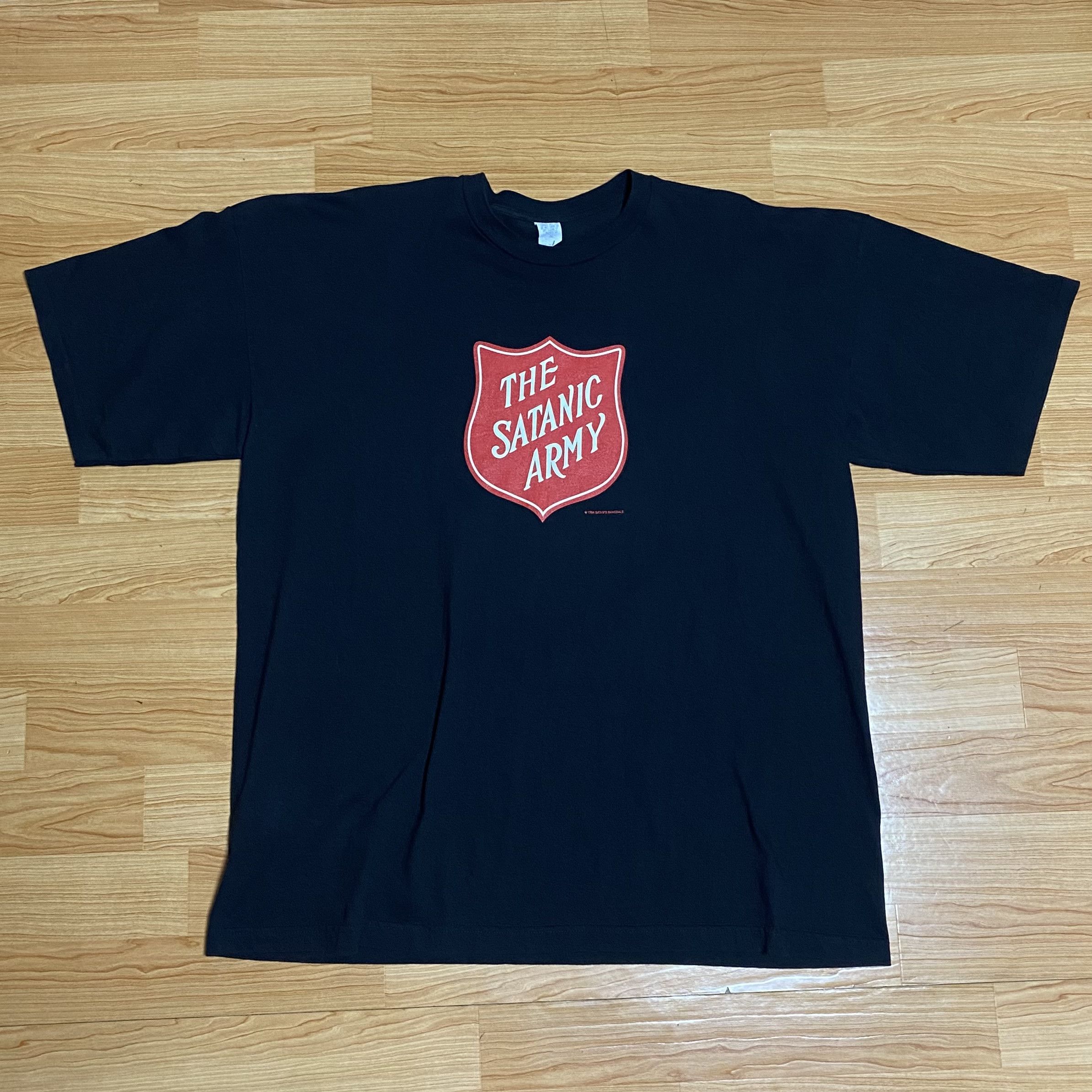 Vintage 90s Marilyn Manson Satanic Army Tshirt XXL 2XL - www
