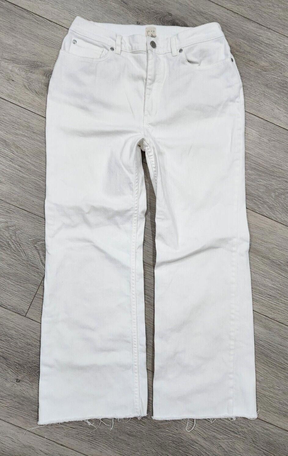 Designer La Vie Rebecca Taylor Ines Kick Bootcut Jeans In Milk 30 Size 30" / US 8 / IT 44 - 4 Thumbnail