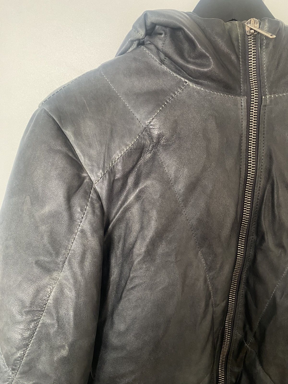 10sei0otto 10Sei0Otto Leather Down Jacket Rick Owens style, BBS Size US M / EU 48-50 / 2 - 3 Thumbnail