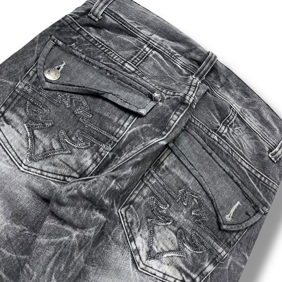 Hysteric Glamour Flared🔥Avail Avantgarde Scratches Artistik 3D Effect Denim Size US 30 / EU 46 - 8 Thumbnail
