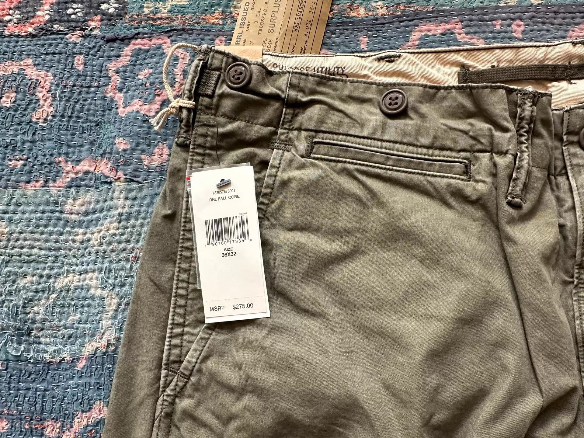 RRL Ralph Lauren RRL Cargo Pants 36x32 BNWT Size US 36 / EU 52 - 3 Thumbnail