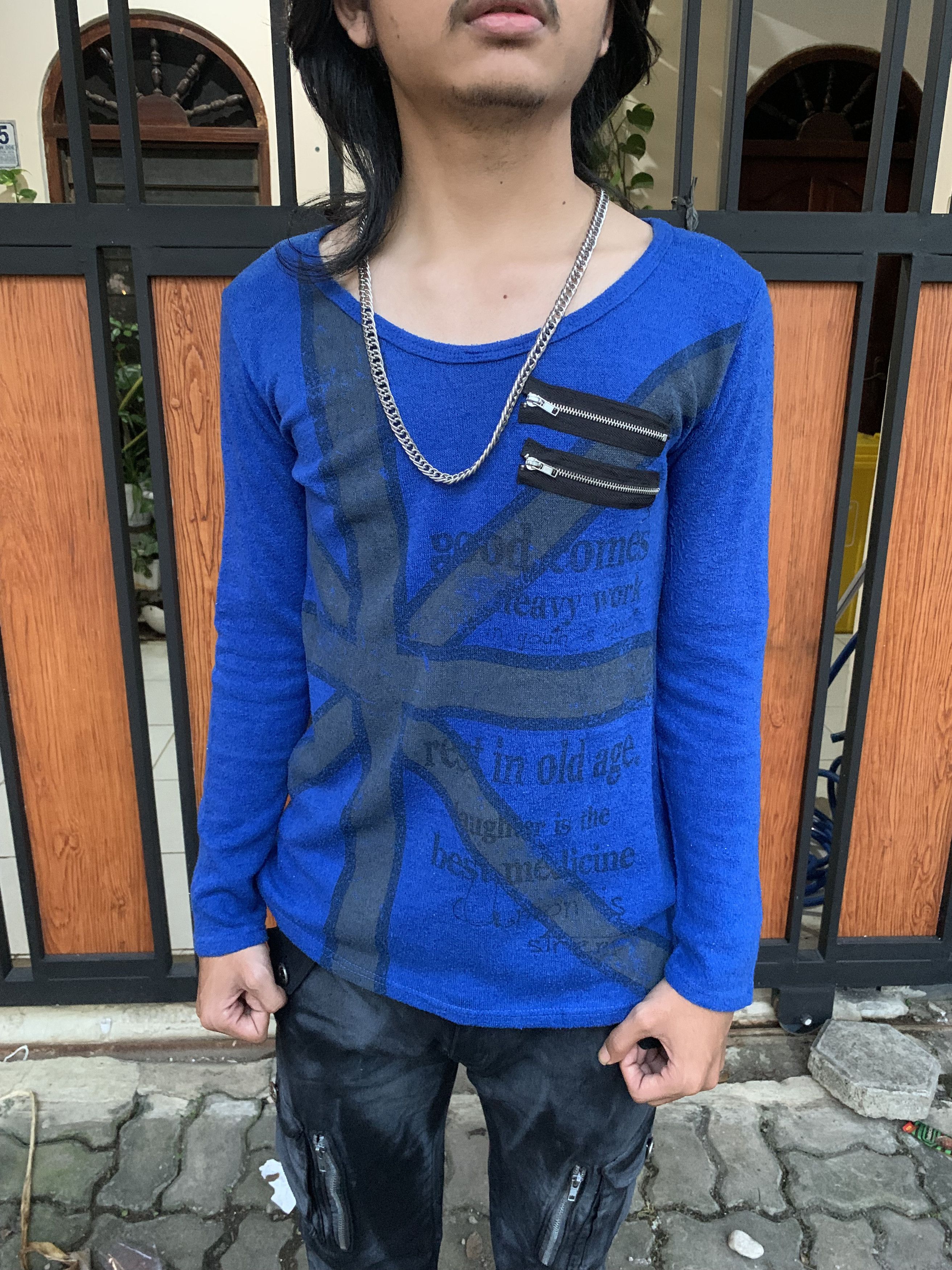 Japanese Brand Knick Knack Grunge Punk poem Cross Flag Graphic Size US S / EU 44-46 / 1 - 8 Thumbnail
